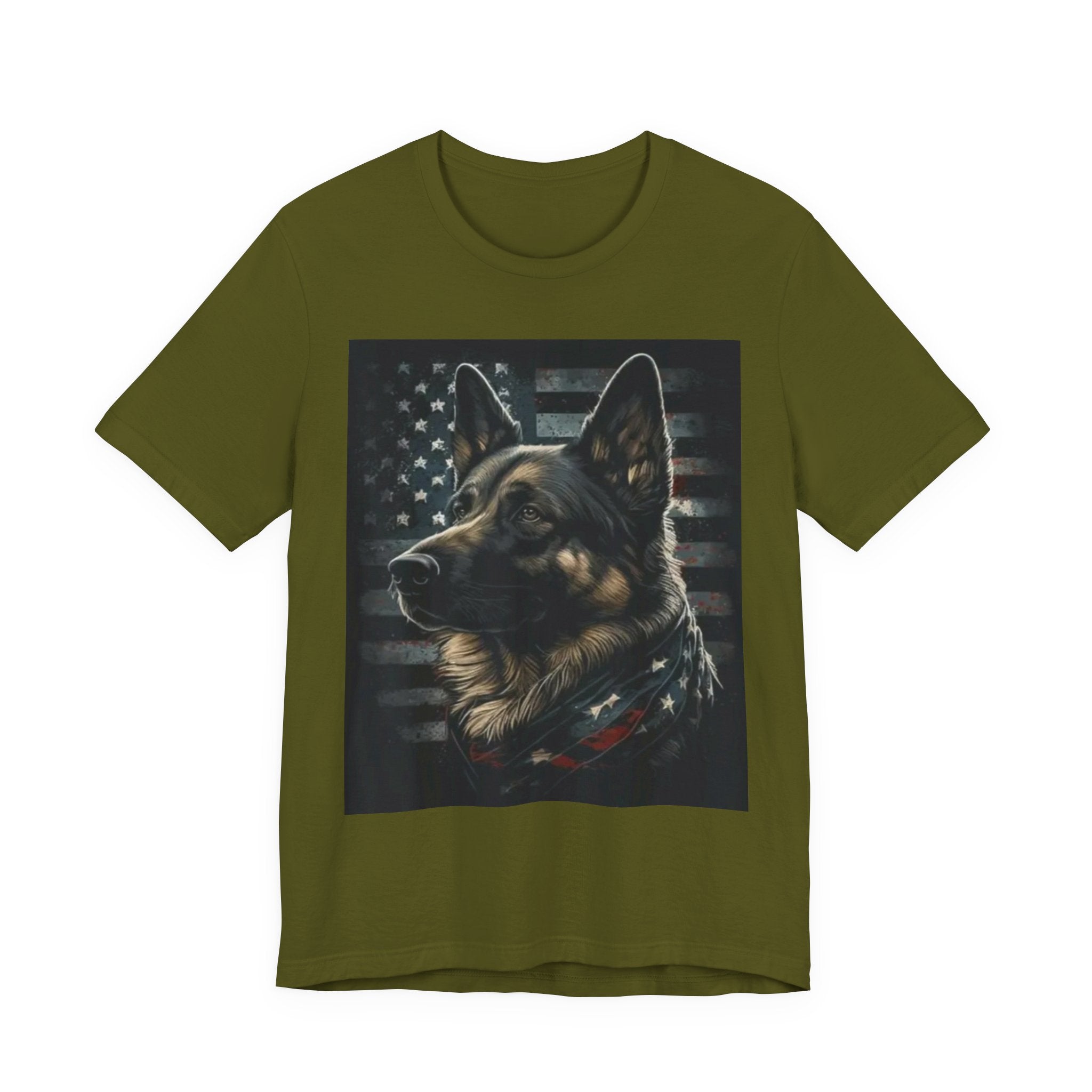 German Shepherd Patriotic Tee — Dog Lover American Flag Shirt