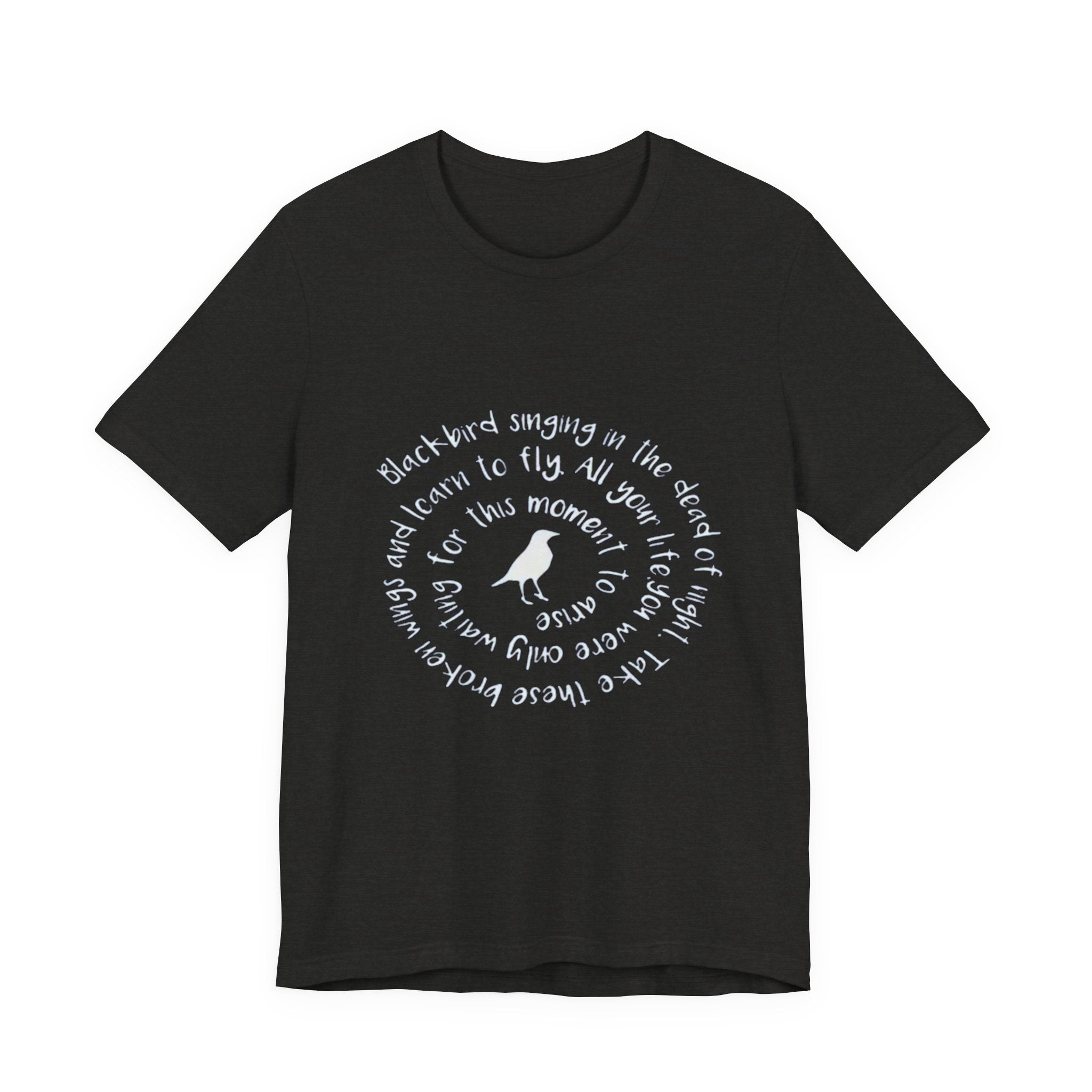Circular Bird Quote Tee | White Short Sleeve T-Shirt