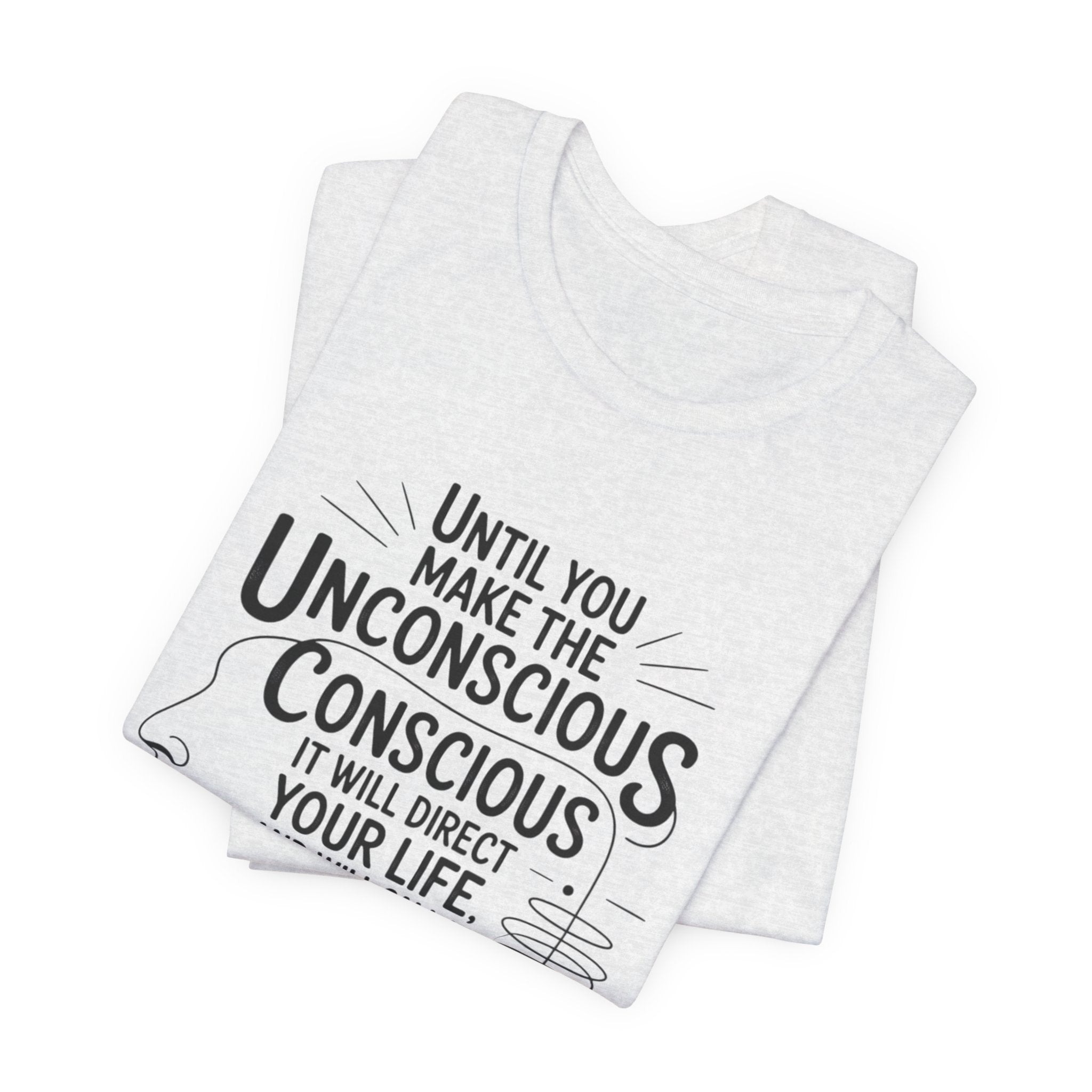 Carl Jung tee, Inspirational Quote Tee, Unisex Jersey Tee, Mindfulness T-Shirt, Motivational Shirt, Gift for Growth and Self-Discovery