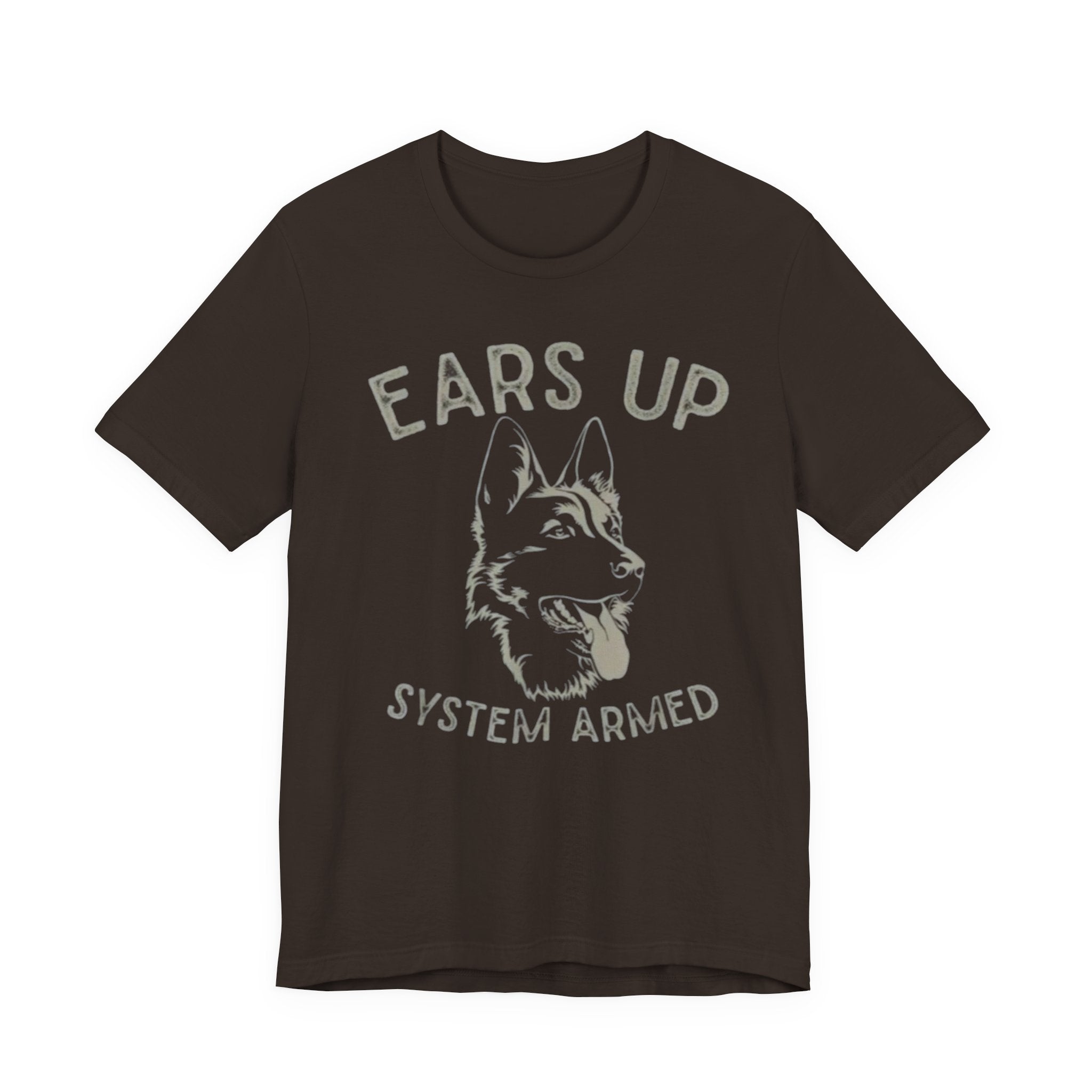 German Shepherd  Ears Up K9 Graphic Tee — "System Armed" German Shepherd Dog Shirt
