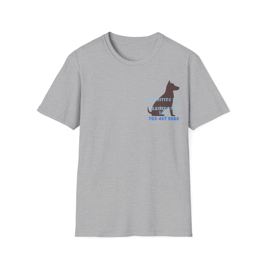 Dog Training T-Shirt — "Pawsitive K-9 Training for Real" with Contact Number, Personalized shirt