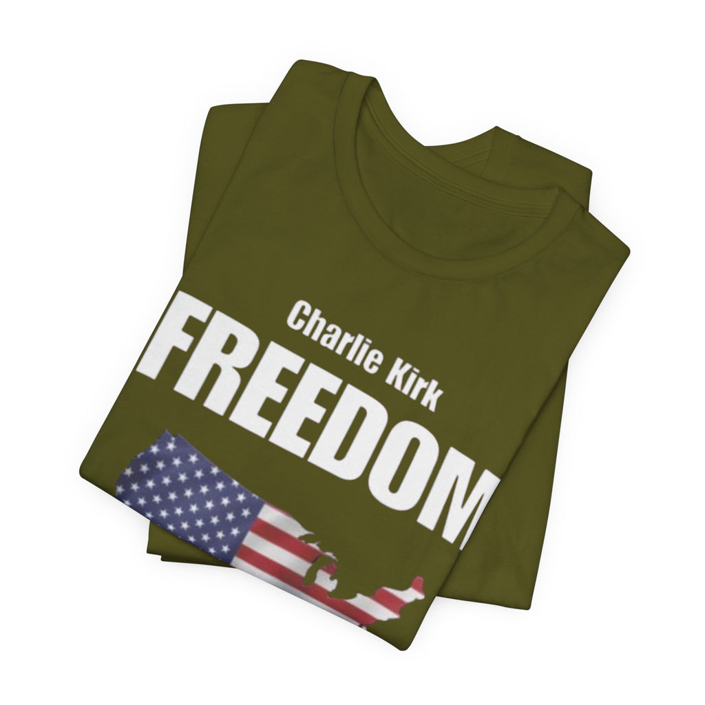 Patriotic Freedom Tee, Unisex Jersey T-Shirt, American Flag Shirt, Independence Day Gift, Memorial Day Apparel, Politically-Themed Shirt