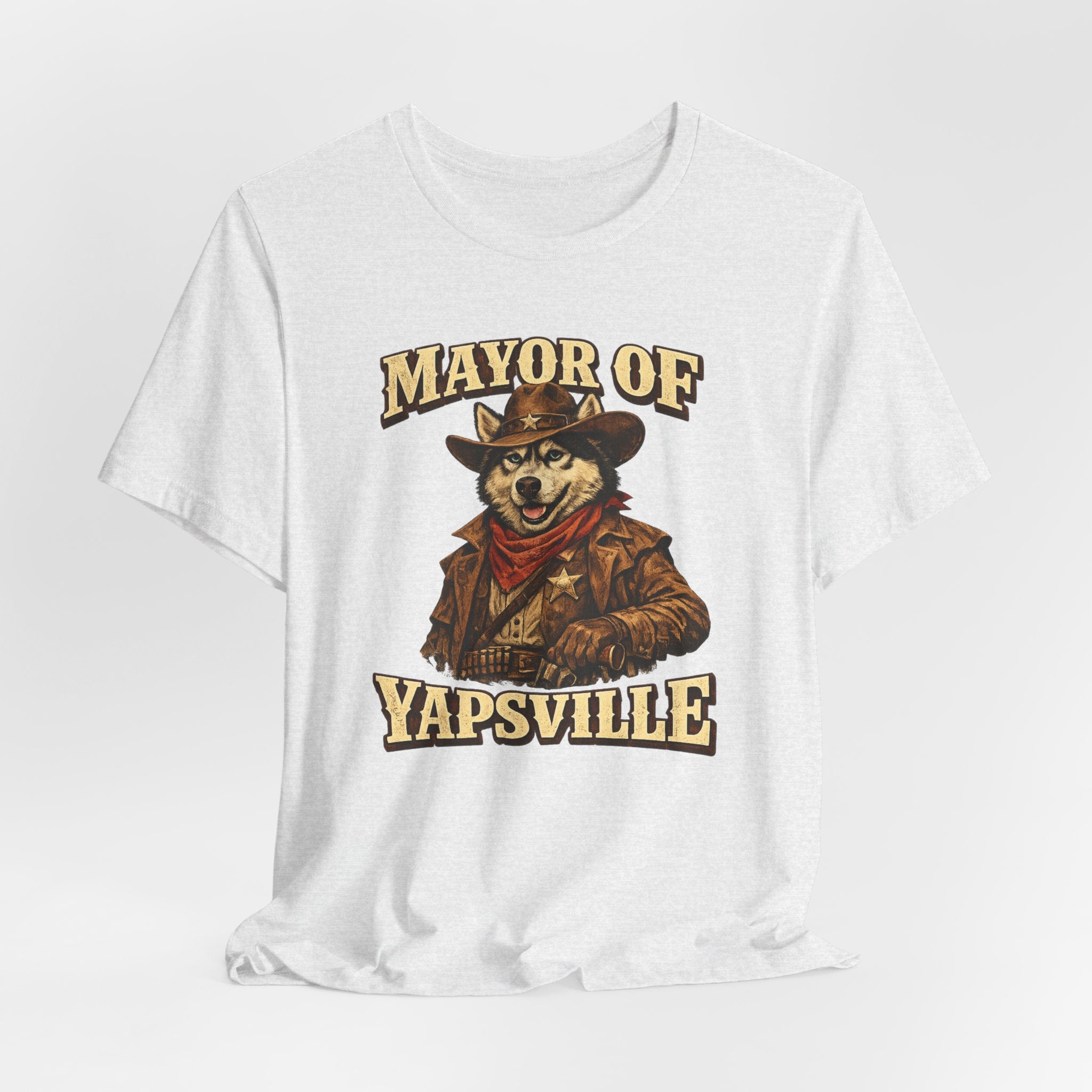 Mayor of Yapsville T-Shirt | Cowboy Dog Illustration, Western Humor