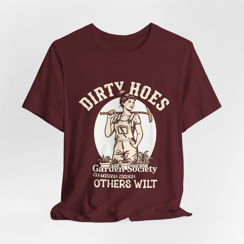 Dirty Hoes gardening Logo Tee | White Short Sleeve Shirt