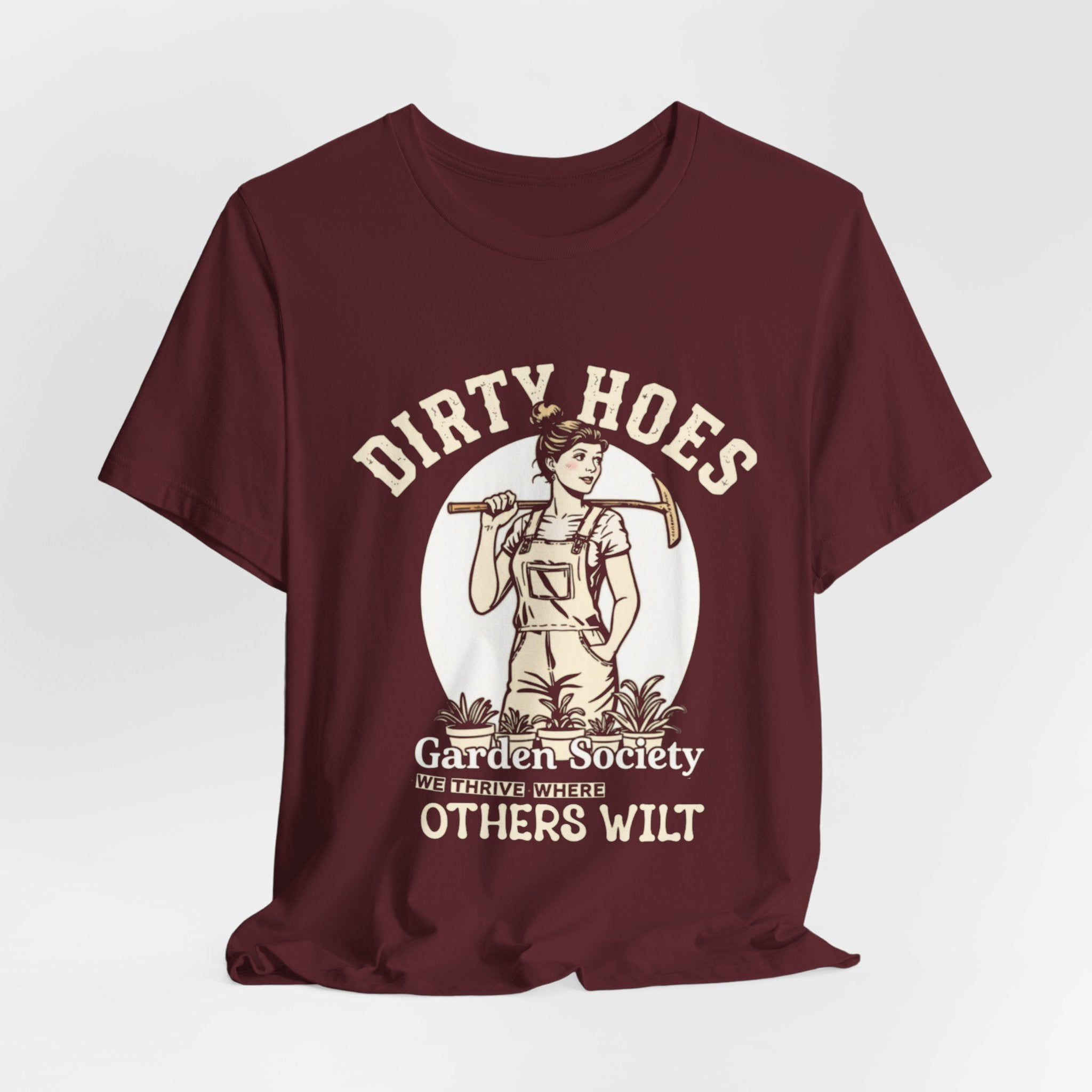 Dirty Hoes gardening Logo Tee | White Short Sleeve Shirt
