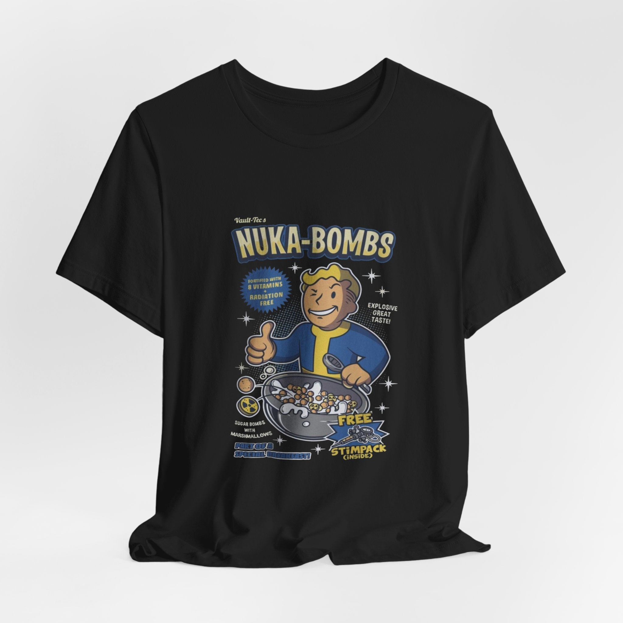 Vault Boy Nuka-Bombs Retro Gamer T‑Shirt, Fallout tee