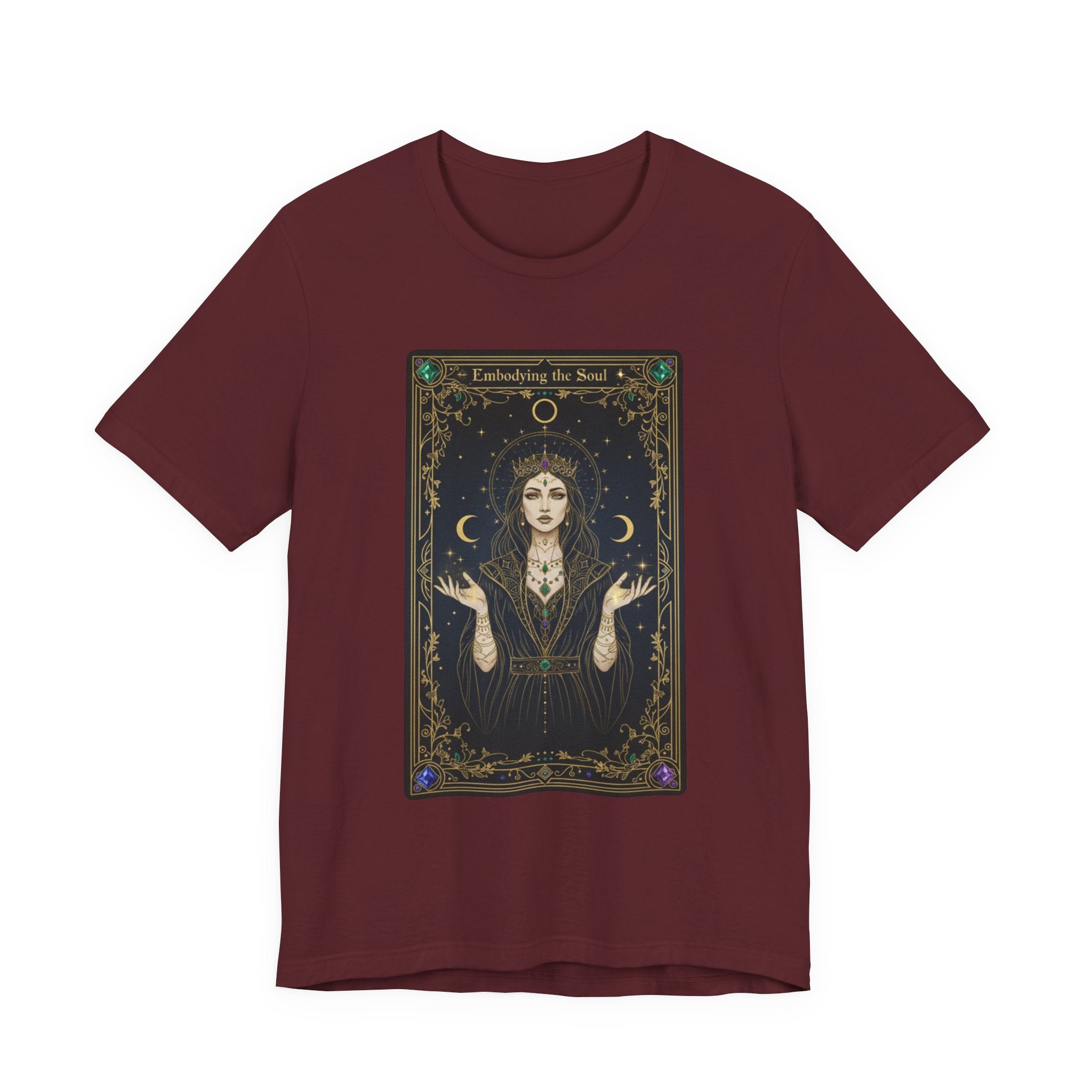 Moon Priestess Tarot Card T-Shirt | modern tarot apparel, classic tarot style