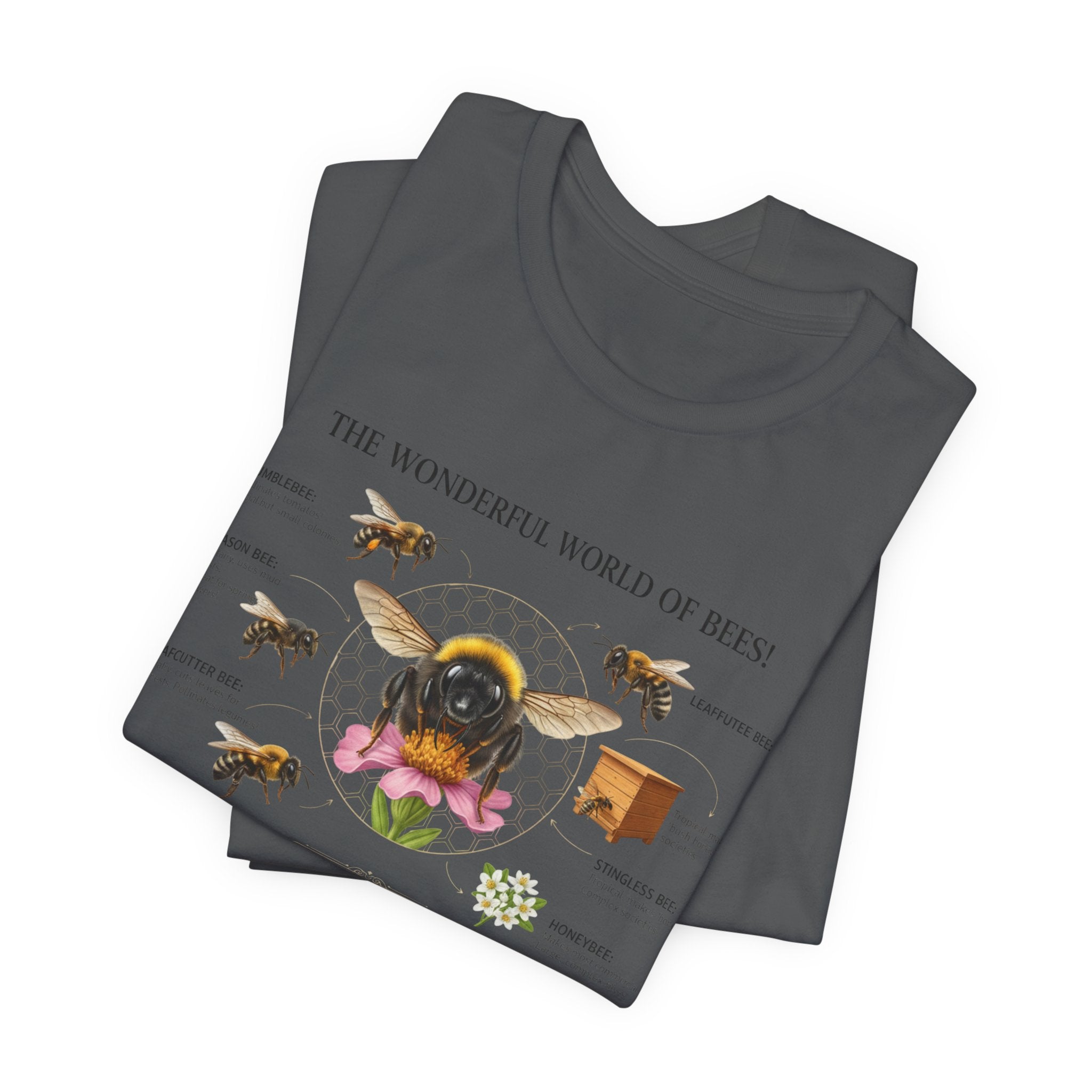 Bees T-Shirt | Bee Anatomy, Honey Jars, Pollinator Diagram