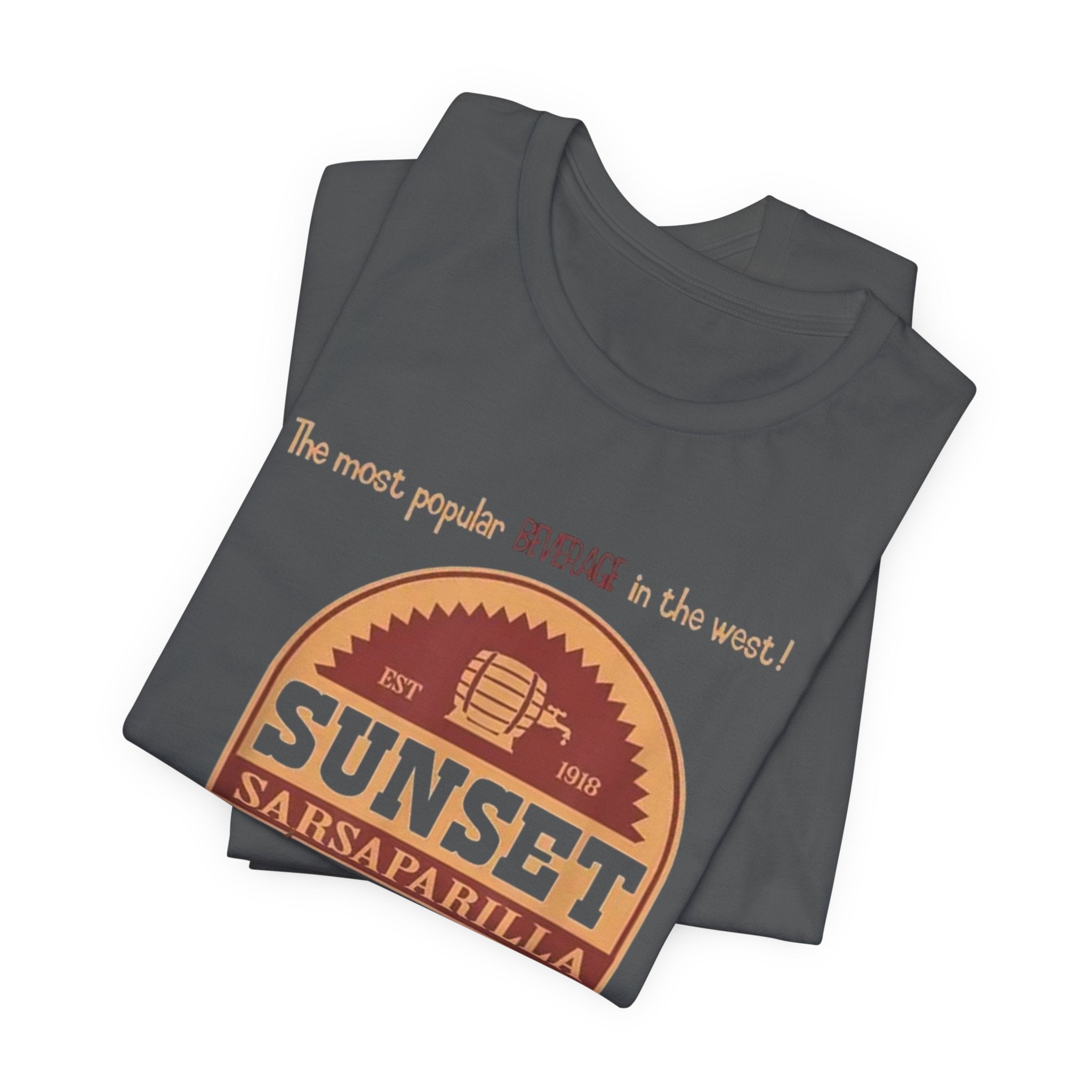 Sunset Sarsaparilla Tee — Retro Fallout Soda Logo T-shirt, Fallout Tee