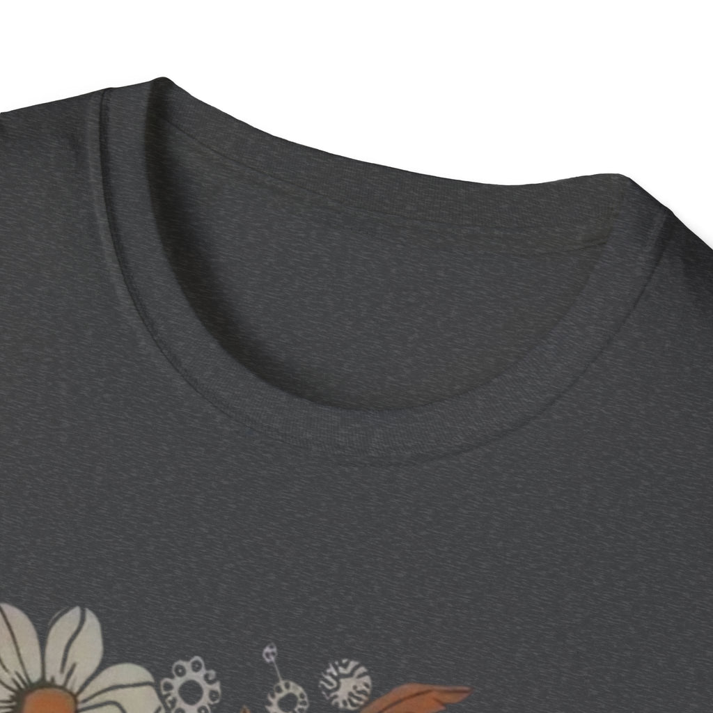 Botanical T-Shirt, Floral Tee, Lover Tee, Gift for Cat Owners, Nature-Inspired Apparel, Cute Animal Shirt, Casual Wardrobe Essential