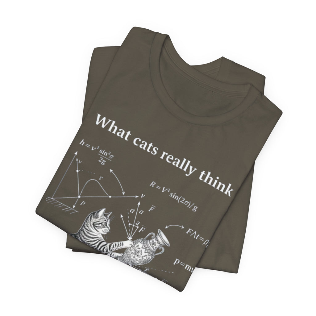 What Cats Really Think T-Shirt | Cat Physics Diagram Tee, Funny Cat Science Shirt
