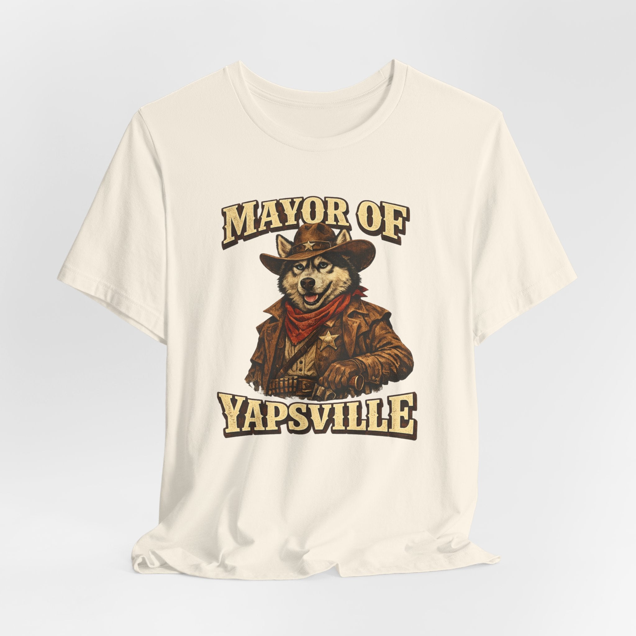 Mayor of Yapsville T-Shirt | Cowboy Dog Illustration, Western Humor