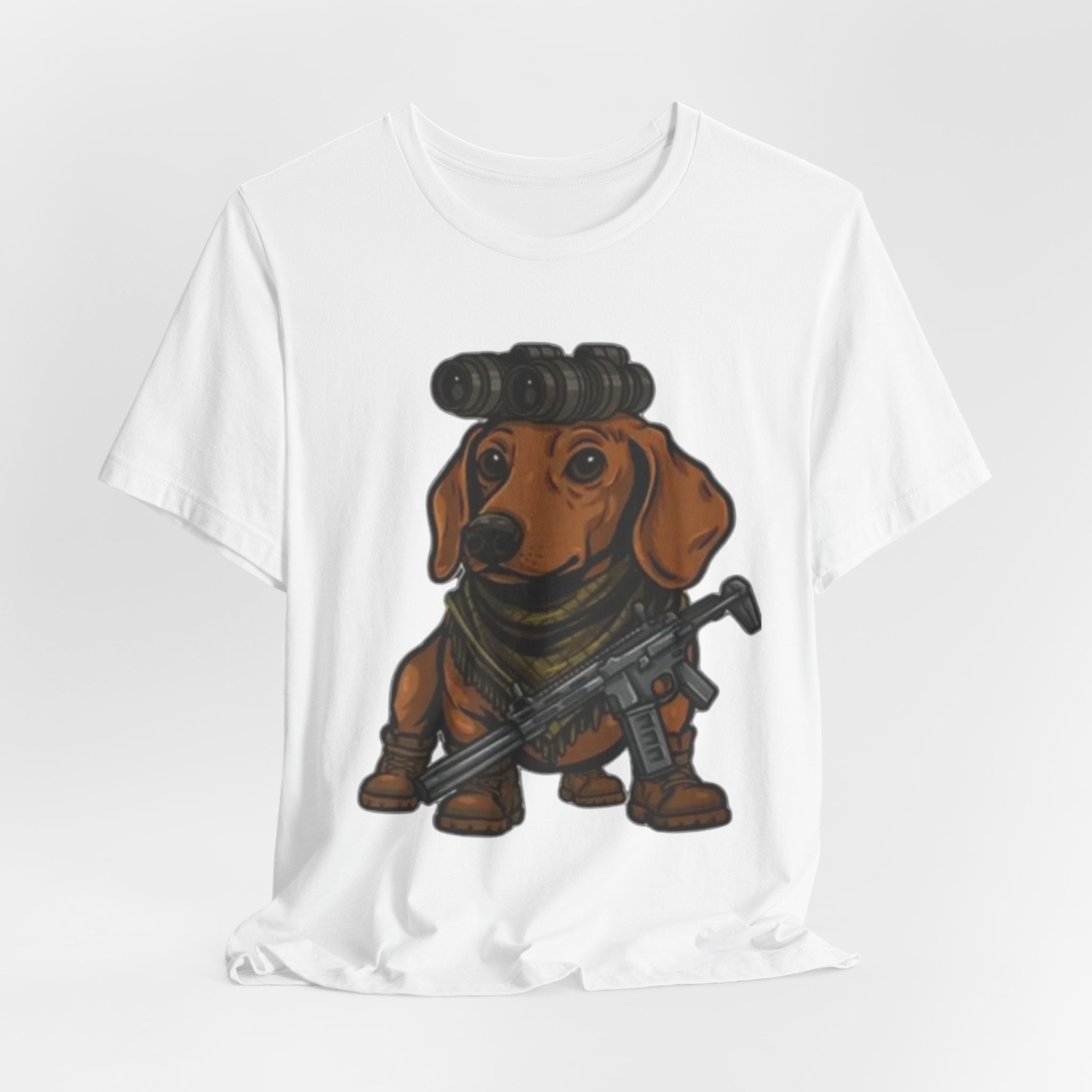 Dachshund Tactical Tee — Cute Sniper Dog Graphic T-Shirt