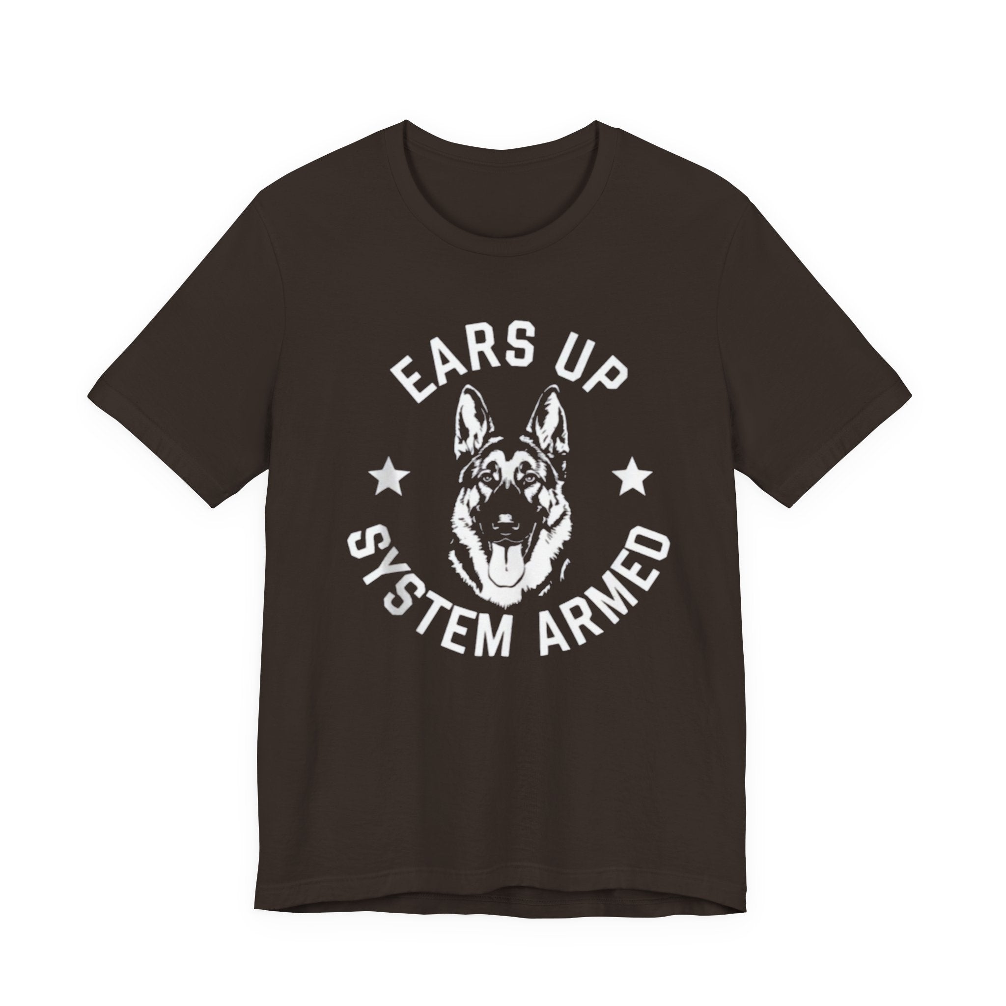 German Shepherd, Up System Armed Dog T-Shirt — Military K9 Handler Tee