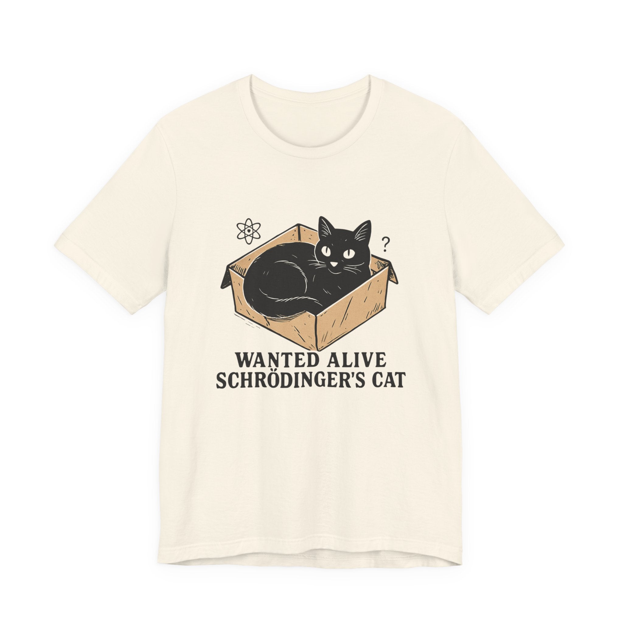 Schrödinger's Cat in Box Tee | Wanted Alive Cat Illustration