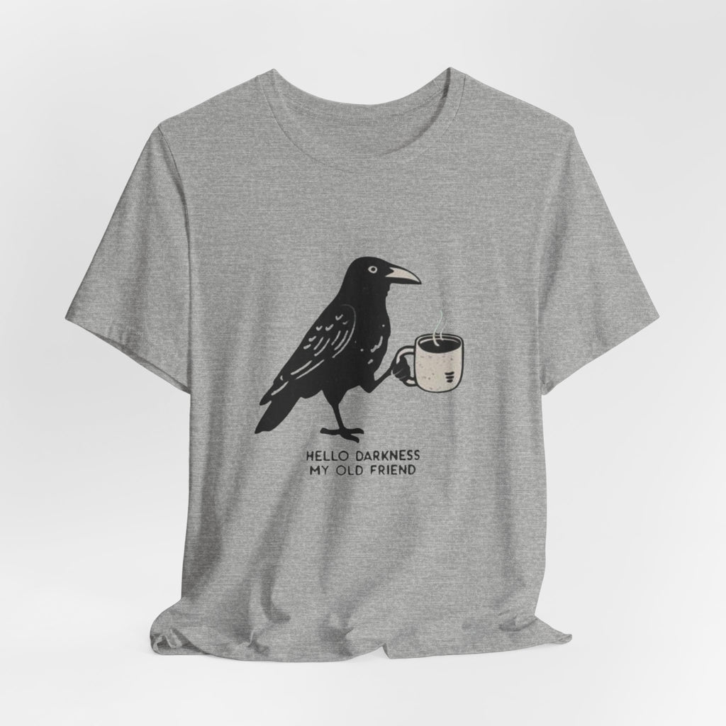 Crow Lover Unisex T-Shirt, Edgar Allen Poe Tee, Coffee Shirt, Bird Watching Top, Gothic Clothing