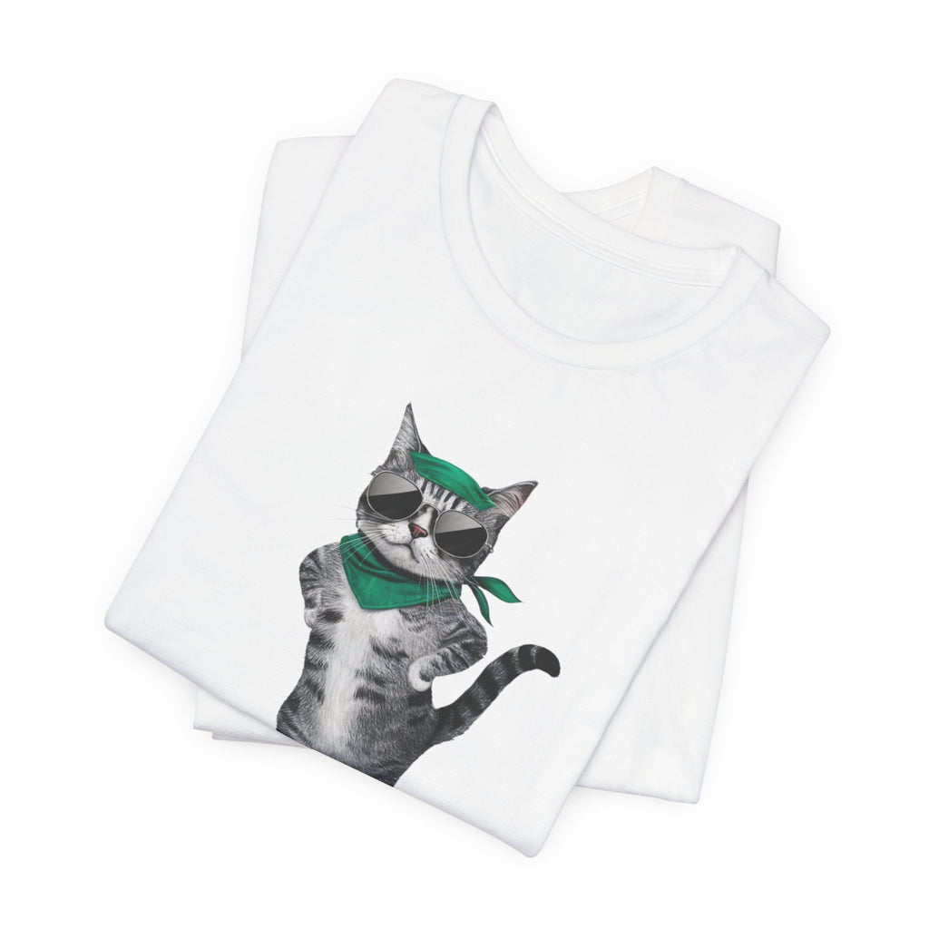 Skateboarding Cat Tee | Cool Cat on Skateboard Shirt