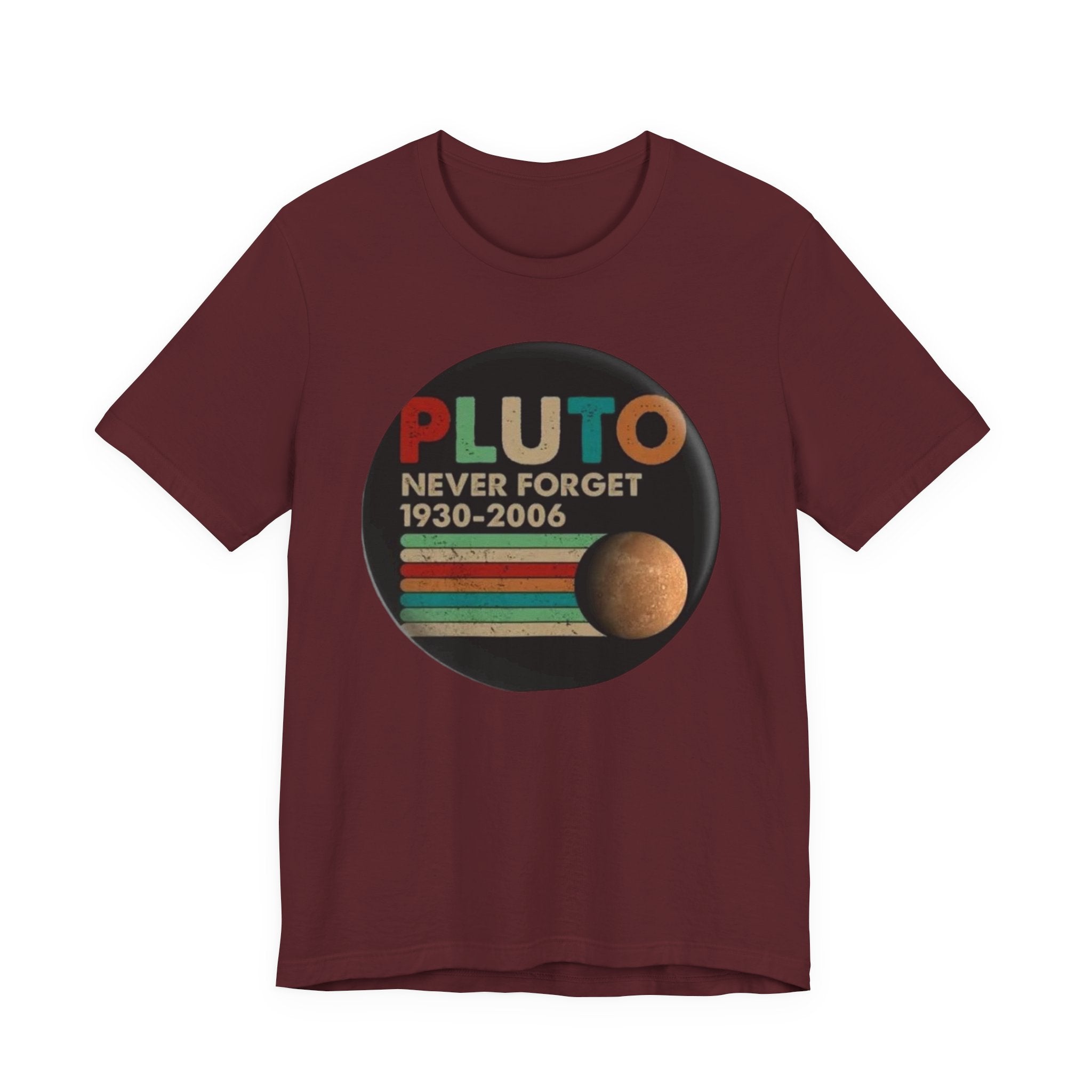 Pluto Never Forget 1930-2006 Tee | Planet Retro Astronomy Tee