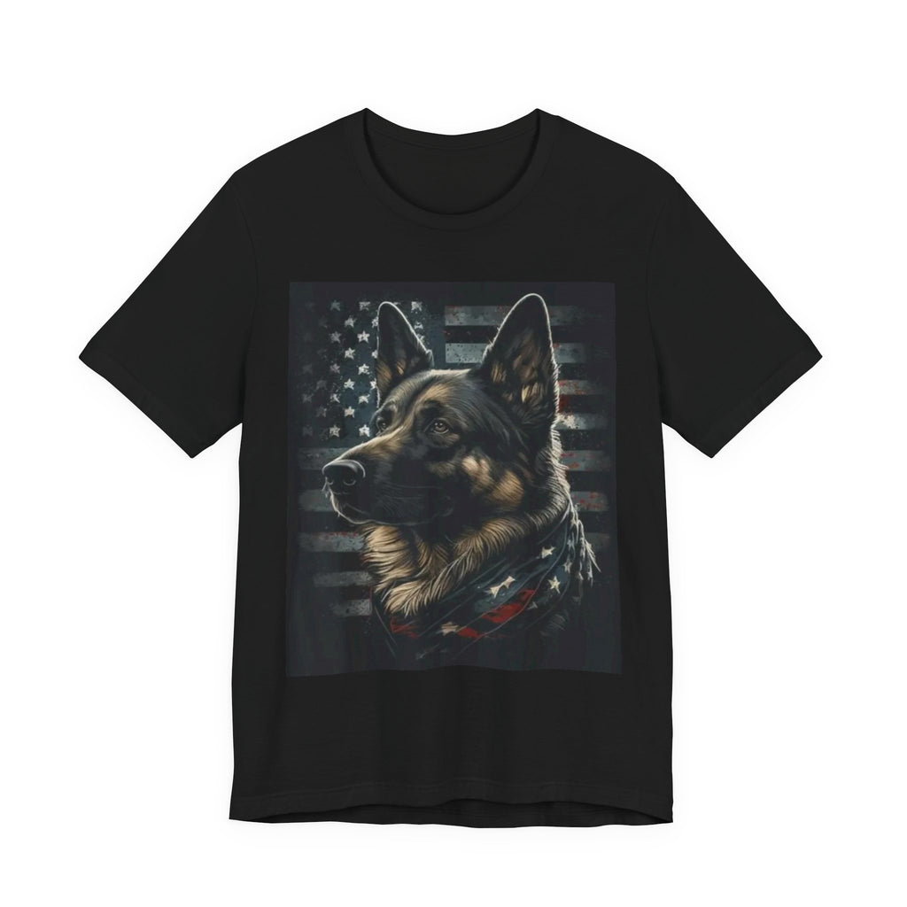 German Shepherd Patriotic Tee — Dog Lover American Flag Shirt