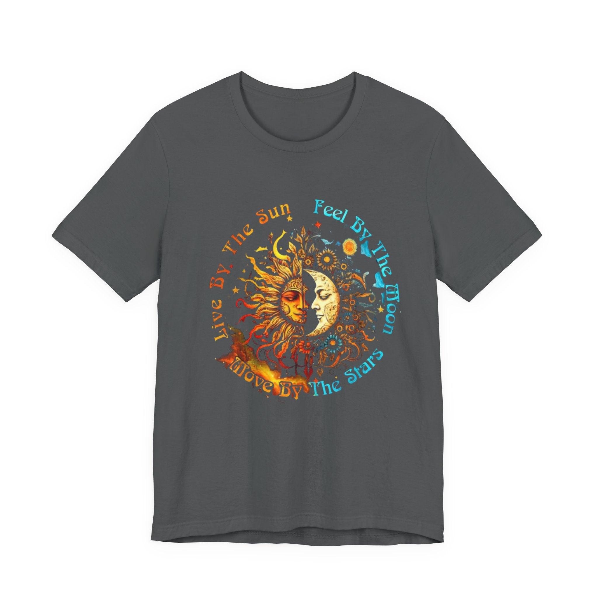 Sun and Moon Graphic Tee: Bohemian Style Unisex Jersey Shirt, Astrological Gift, Festival Wear, Everyday Casual, Celestial Tee