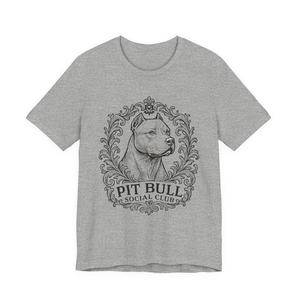 Pit Bull Social Club Tee - Unisex Jersey Short Sleeve Shirt, Dog Lover Gift, Pet Awareness Apparel, Animal Rescue Fundraiser, Casual Wear
