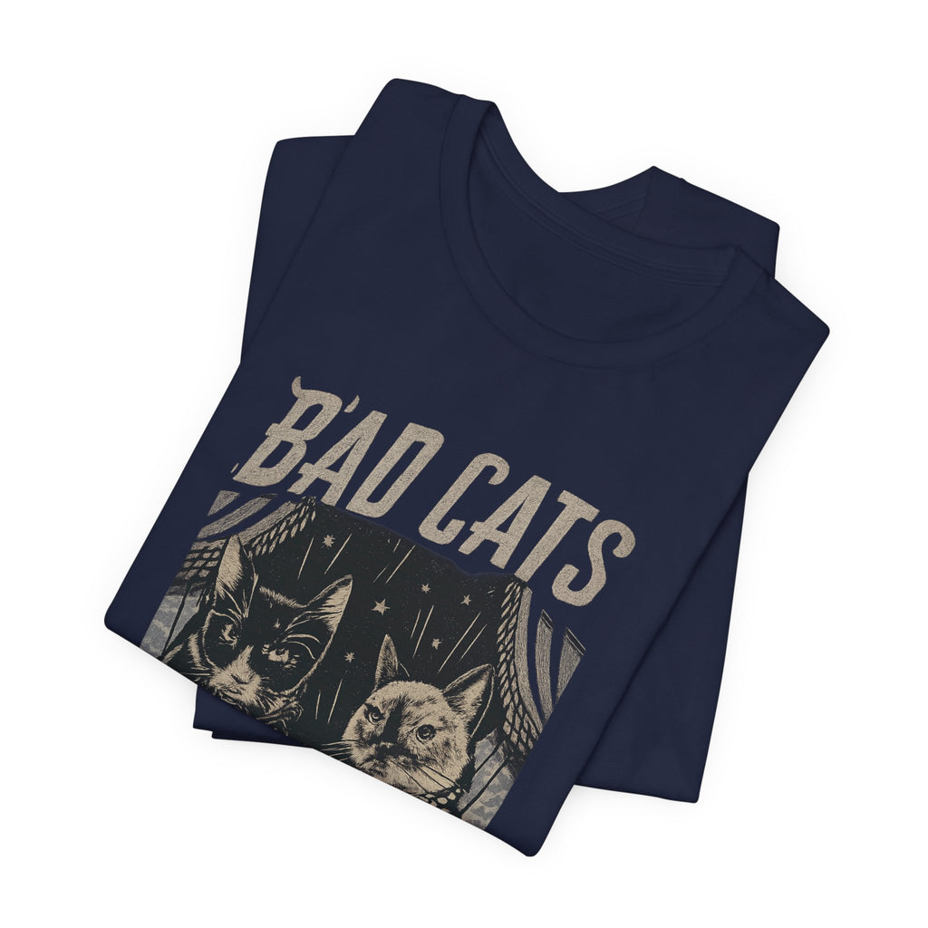 Bad Cats Graphic Tee — Retro Vintage Cat Illustration T-Shirt