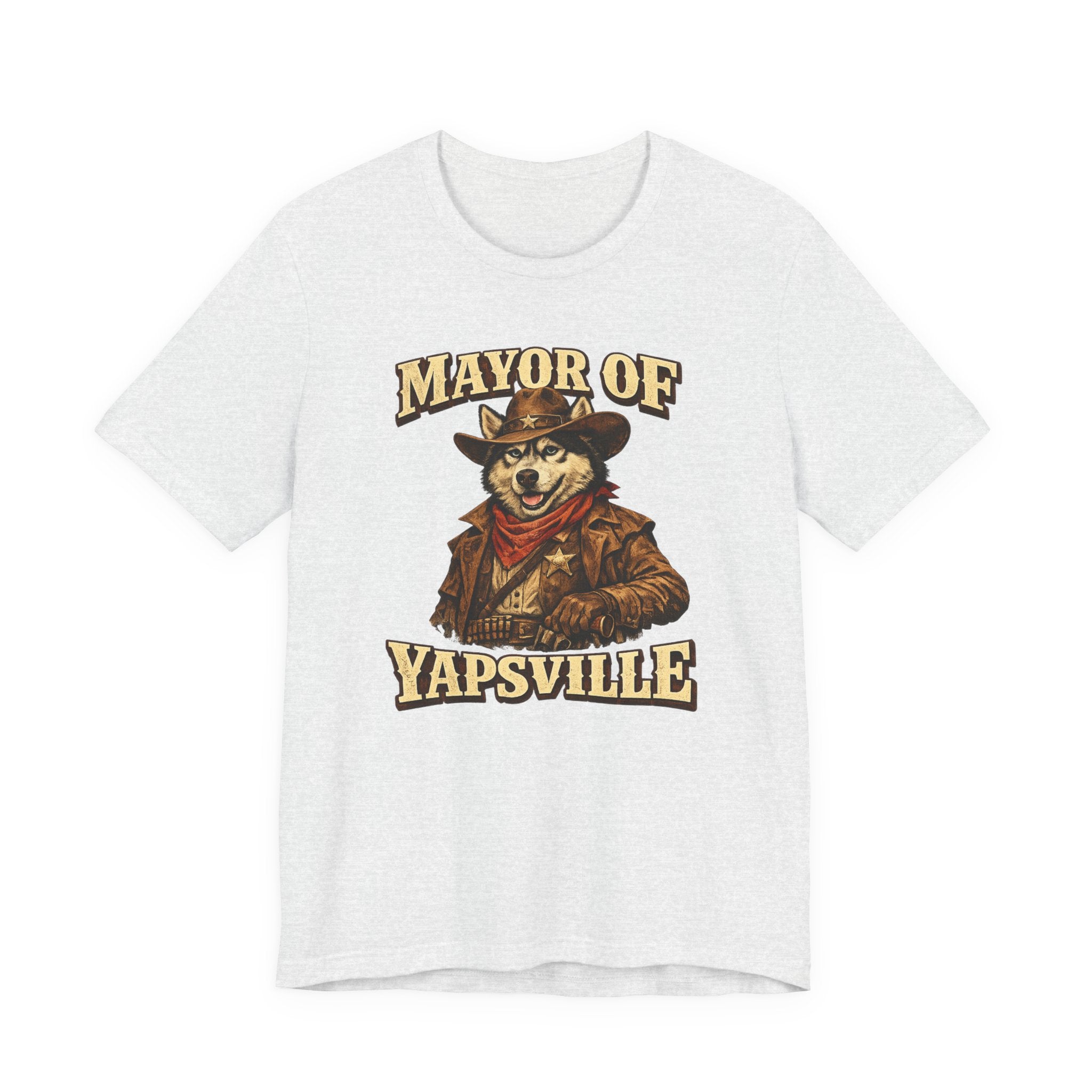 Mayor of Yapsville T-Shirt | Cowboy Dog Illustration, Western Humor