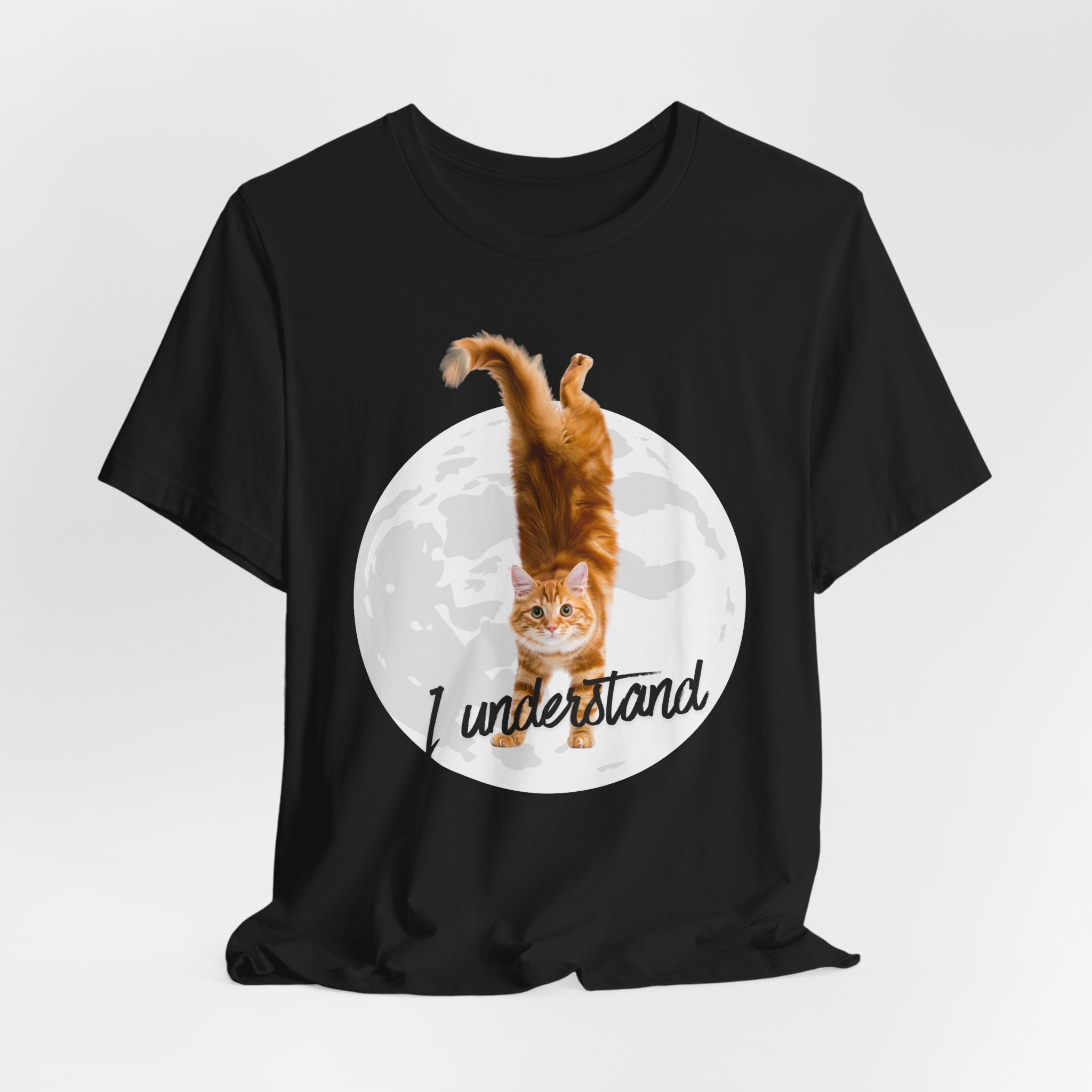 I Understand Cat Moon illustration tee | Ginger Cat, Moon Graphic Shirt