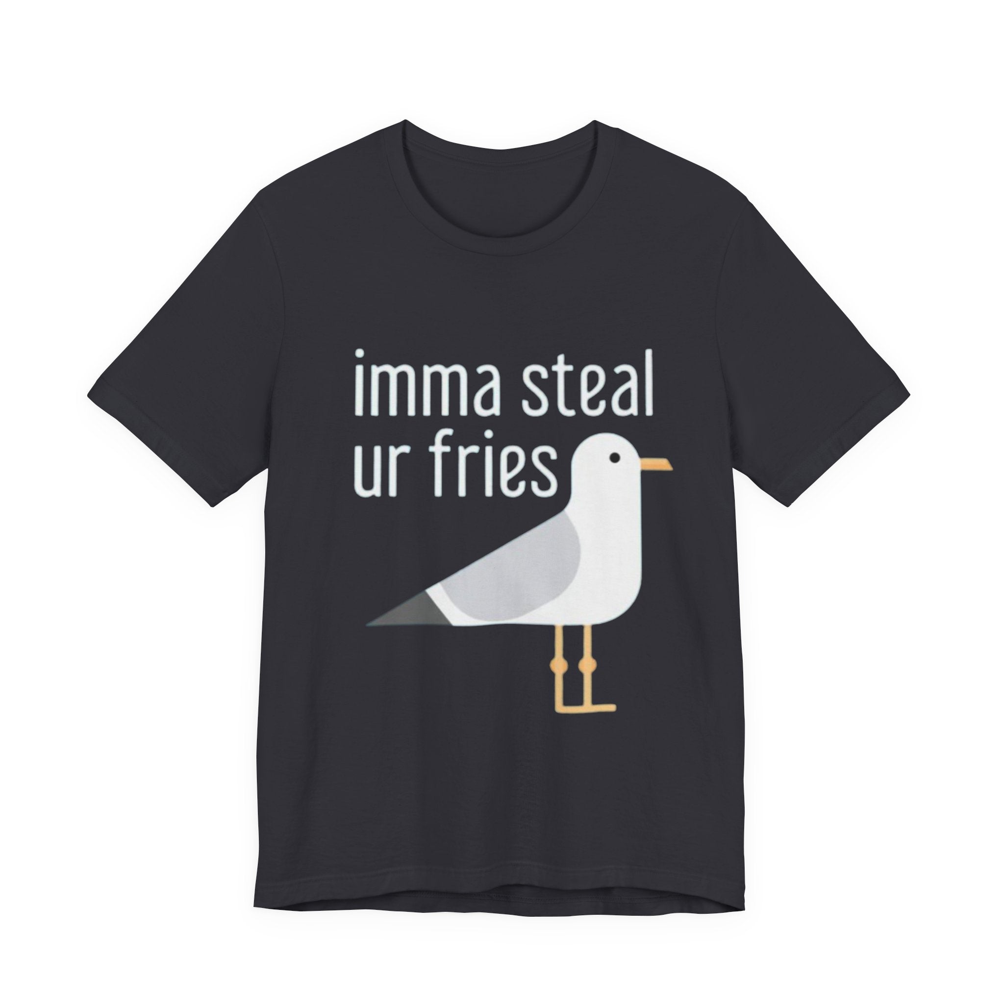 Funny Seagull Tee | Imma Steal Ur Fries | Casual T-Shirt, Gift for Food Lovers, Beachwear, Summer Outing, Humorous Apparel