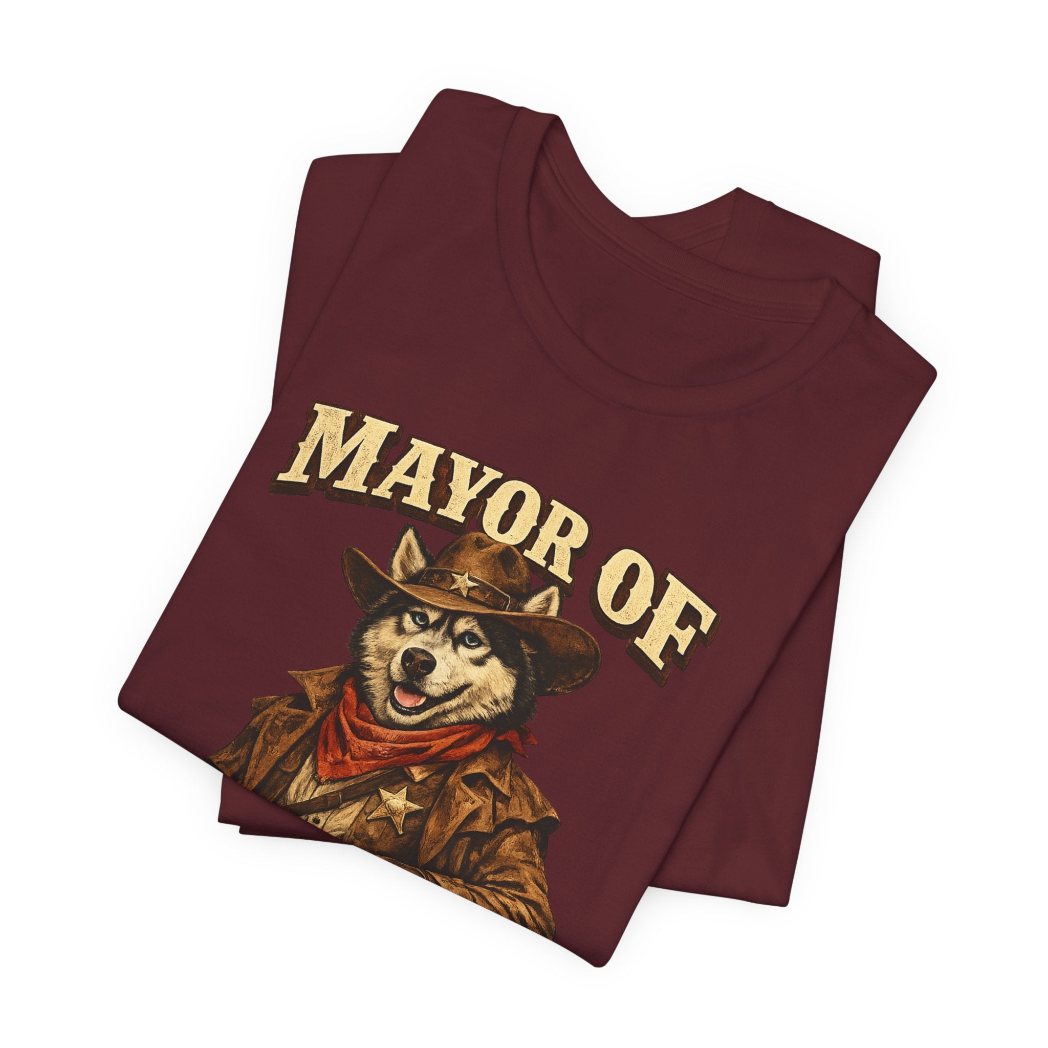 Mayor of Yapsville T-Shirt | Cowboy Dog Illustration, Western Humor