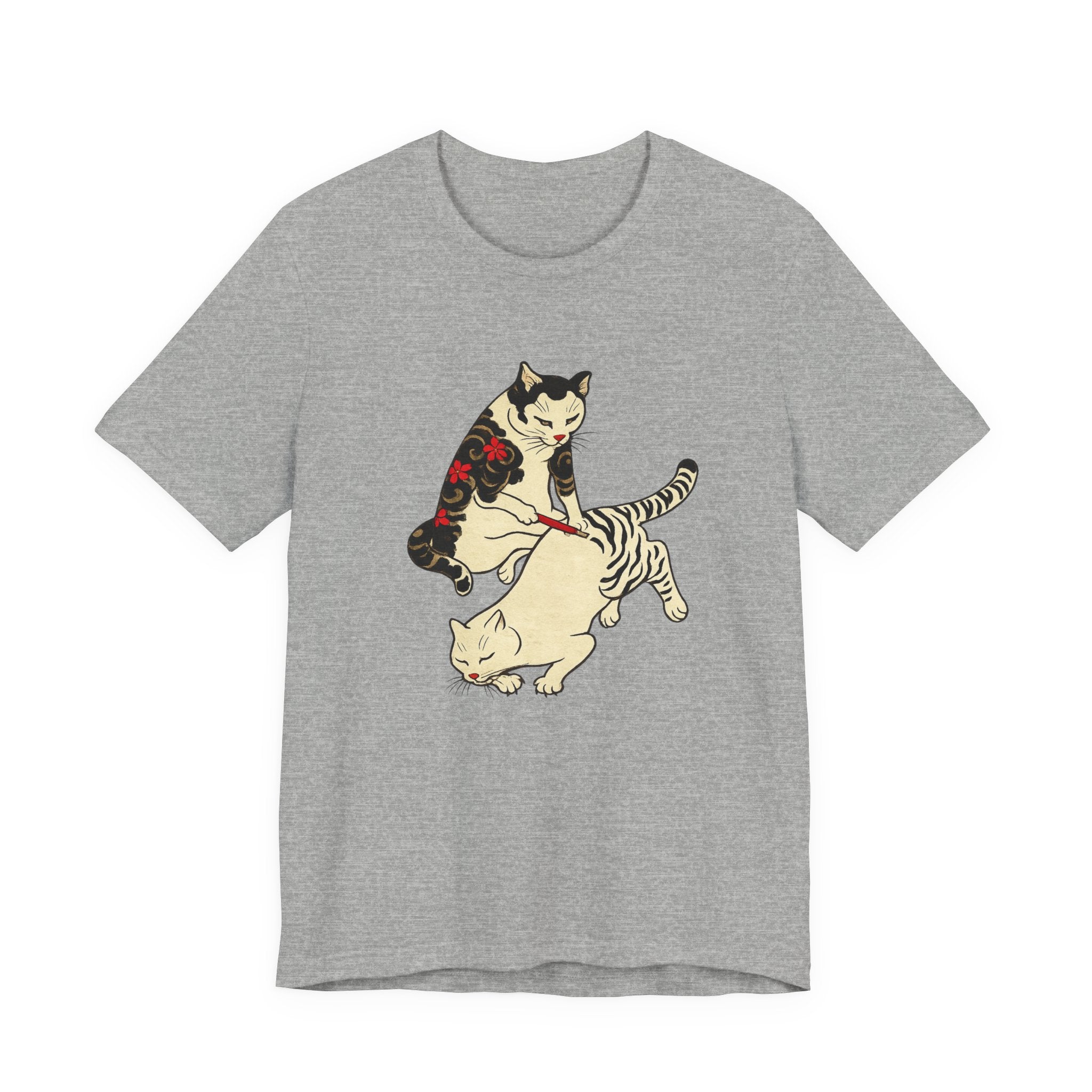 Cat tatoo artist Graphic Tee — Vintage Tattoo Style Cats