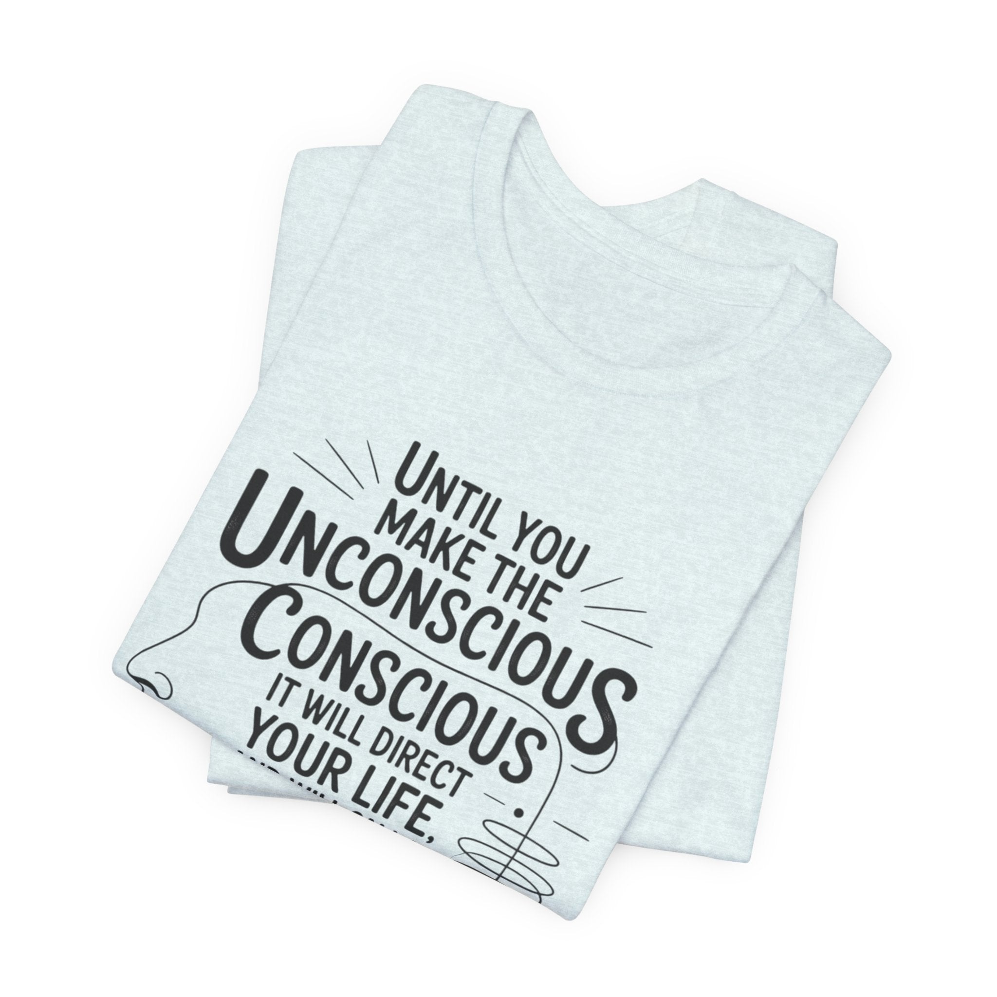 Carl Jung tee, Inspirational Quote Tee, Unisex Jersey Tee, Mindfulness T-Shirt, Motivational Shirt, Gift for Growth and Self-Discovery