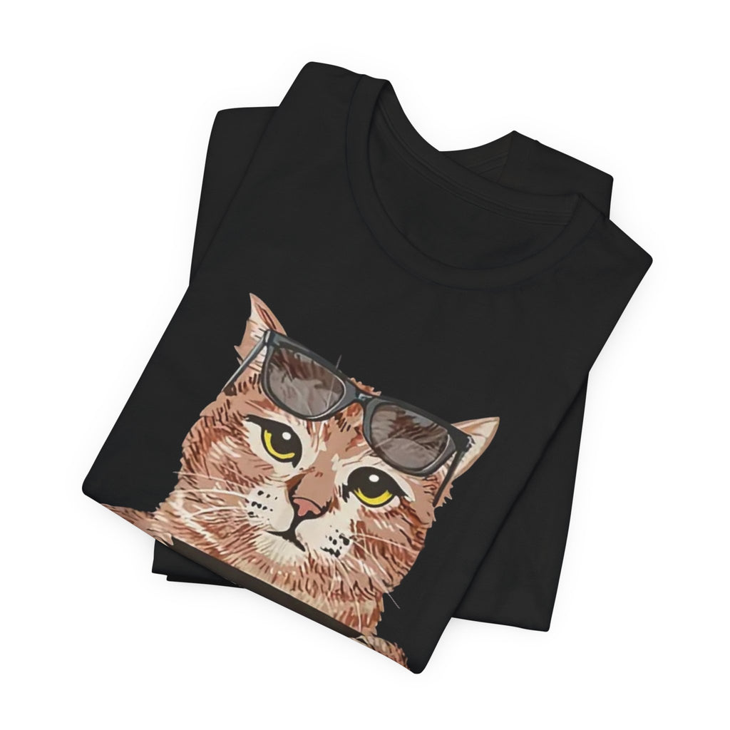 Cat Mugshot Tee — "Cat Puke" Funny Cat Arrest Graphic T-Shirt