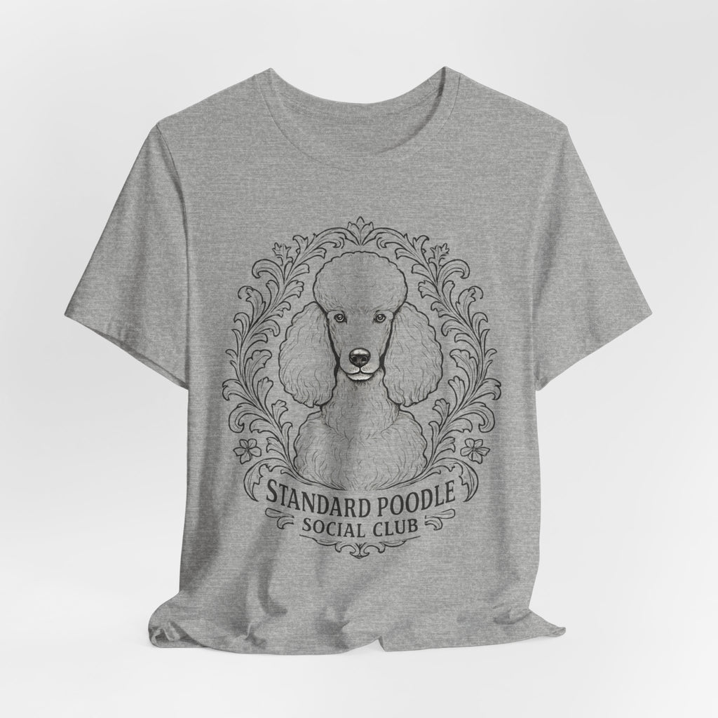 Standard Poodle Social Club Tee, Dog Lover Shirt, Pet Owner Gift, Canine Apparel, Animal Lovers T-Shirt, Unisex Short Sleeve Top