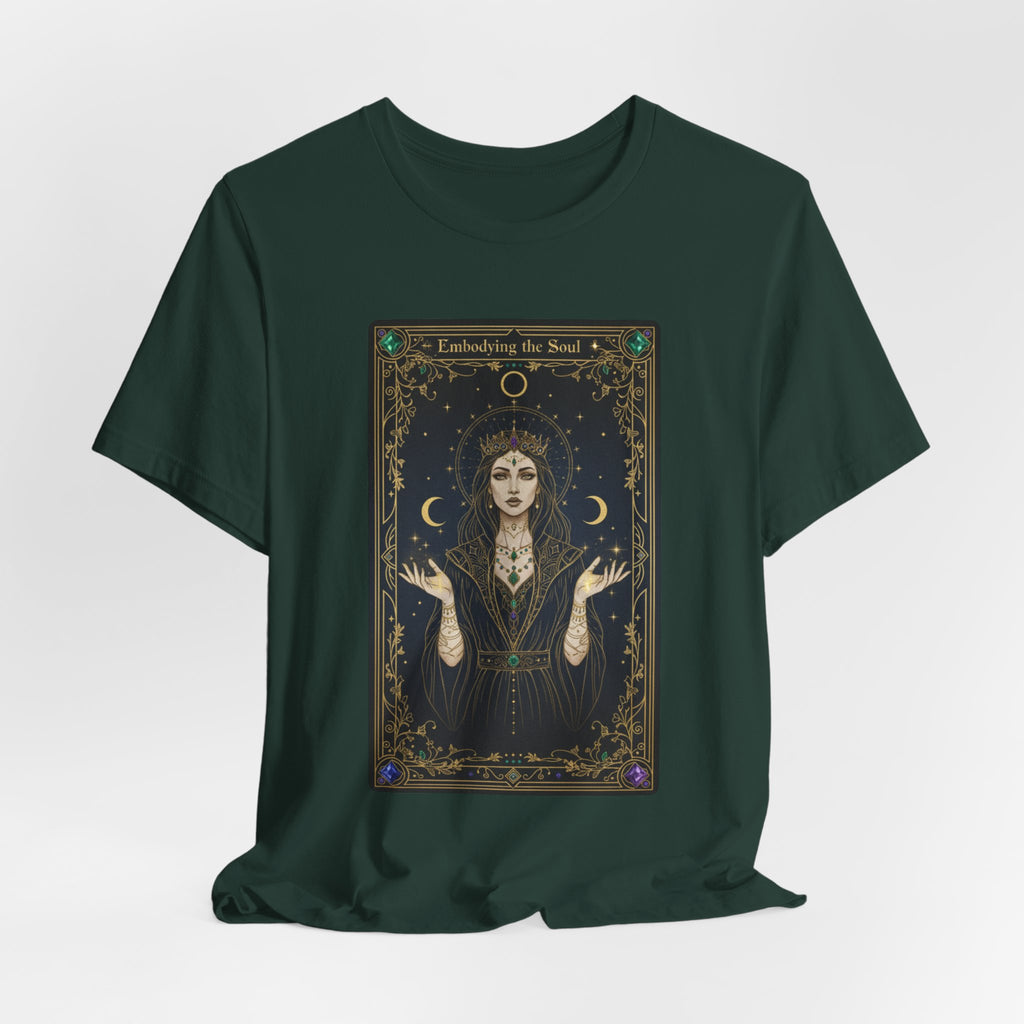 Moon Priestess Tarot Card T-Shirt | modern tarot apparel, classic tarot style