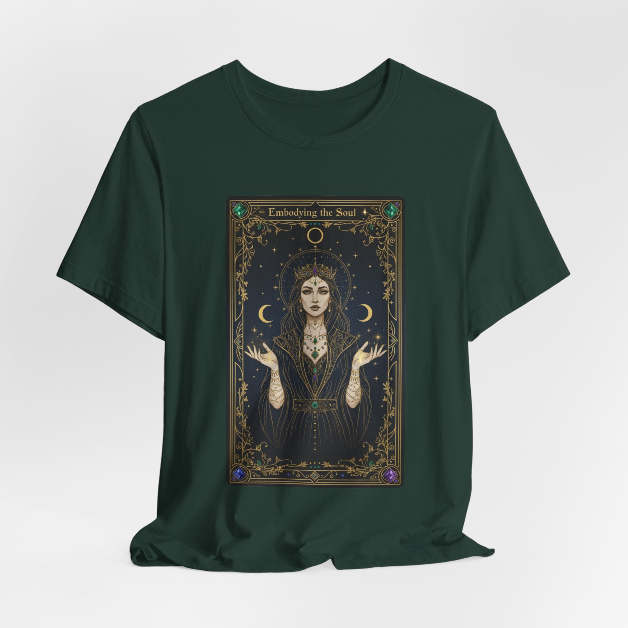Moon Priestess Tarot Card T-Shirt | modern tarot apparel, classic tarot style
