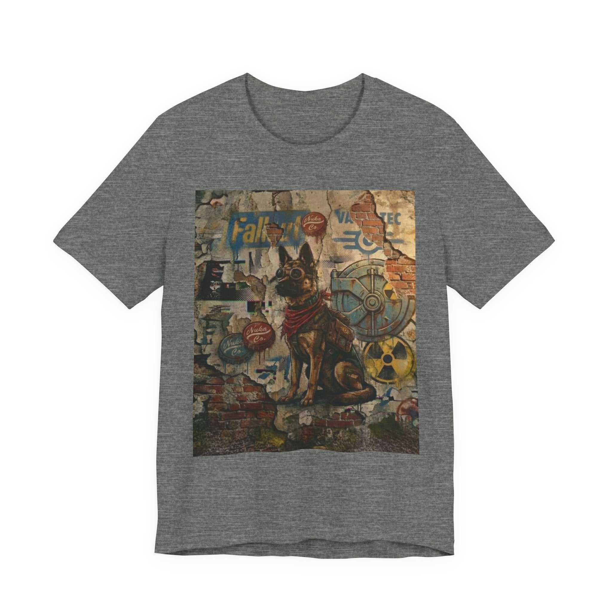 Fallout Dog Street Art T‑Shirt — Retro Post‑Apocalyptic Graffiti Tee