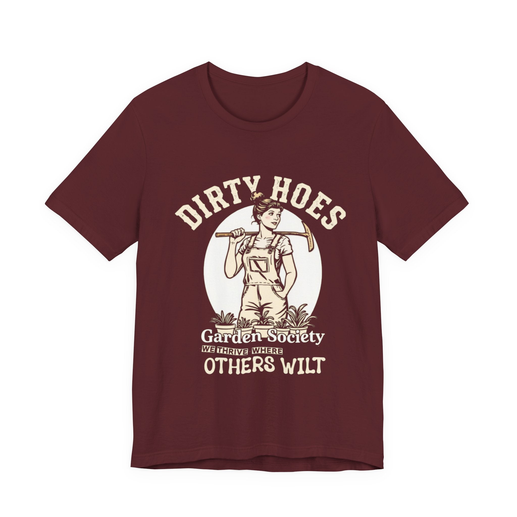 Dirty Hoes gardening Logo Tee | White Short Sleeve Shirt