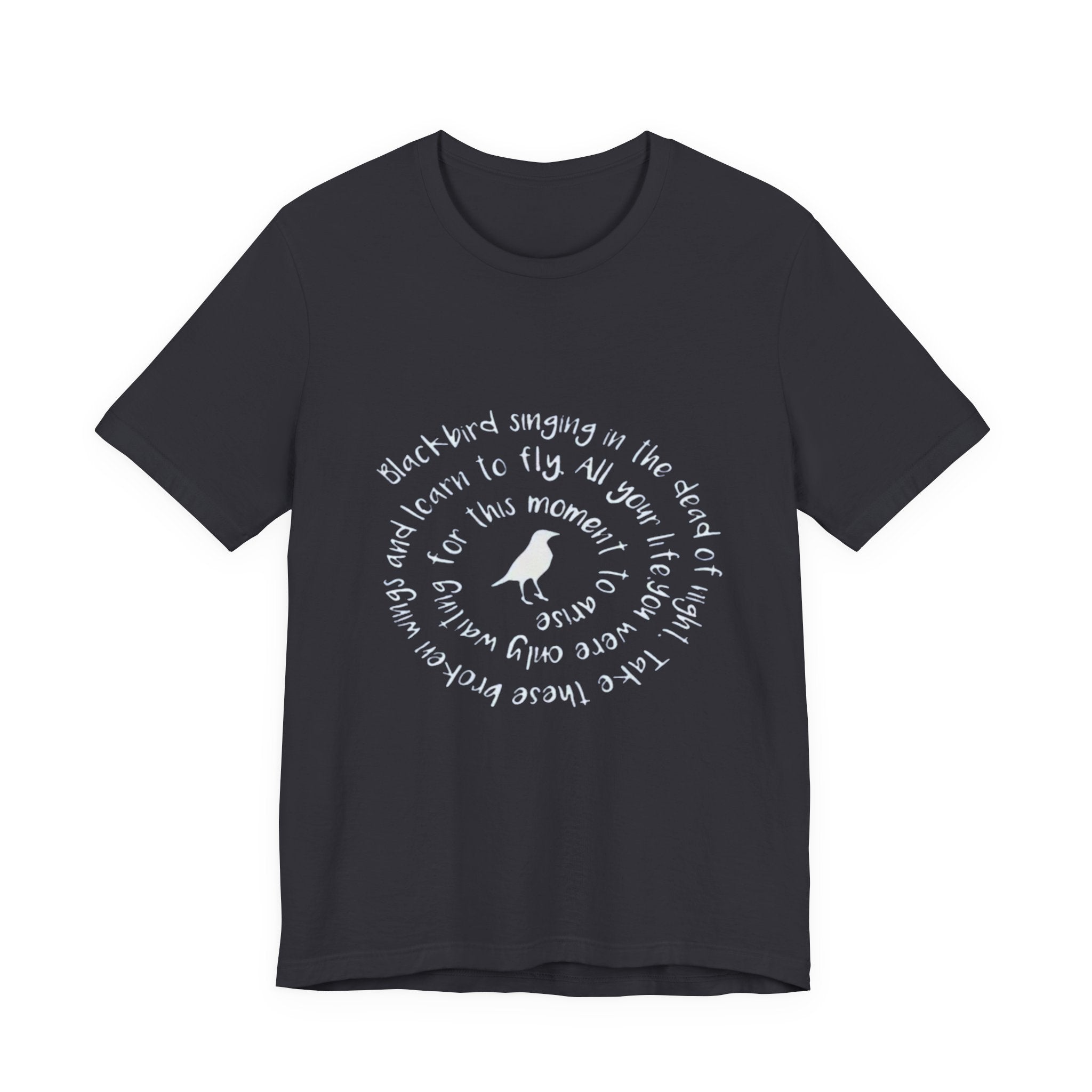 Circular Bird Quote Tee | White Short Sleeve T-Shirt