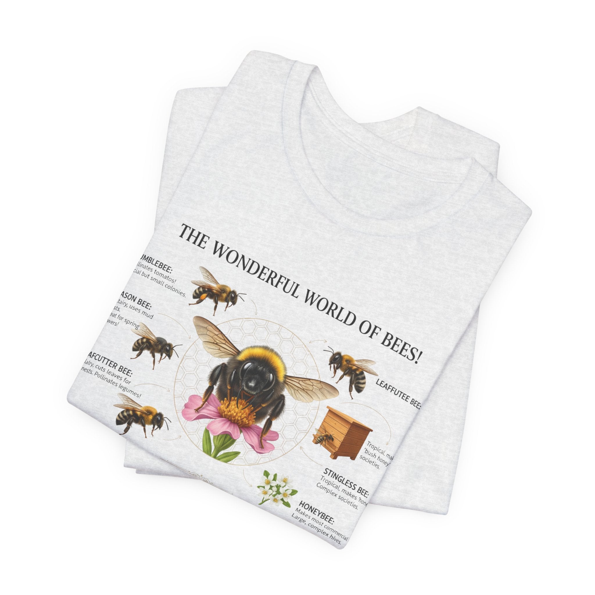 Bees T-Shirt | Bee Anatomy, Honey Jars, Pollinator Diagram