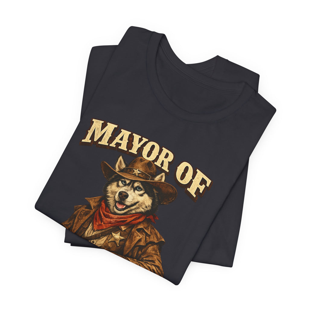 Mayor of Yapsville T-Shirt | Cowboy Dog Illustration, Western Humor