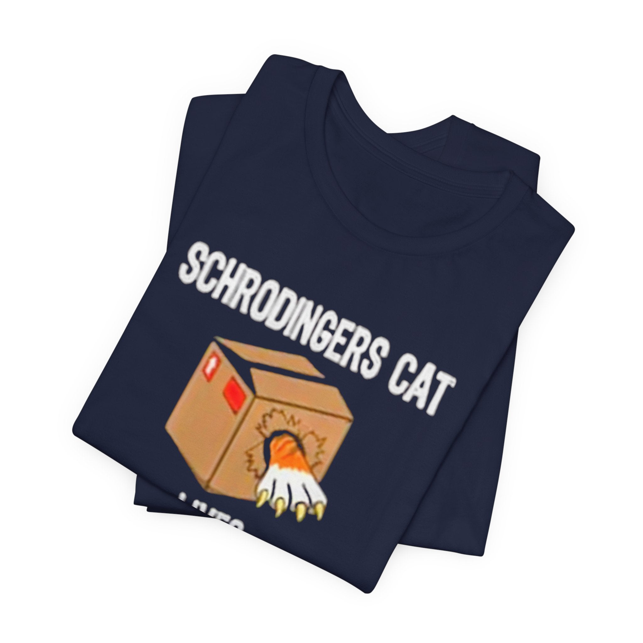 Schrodingers Cat Angry Cat Box T-Shirt | Science Humor Tee