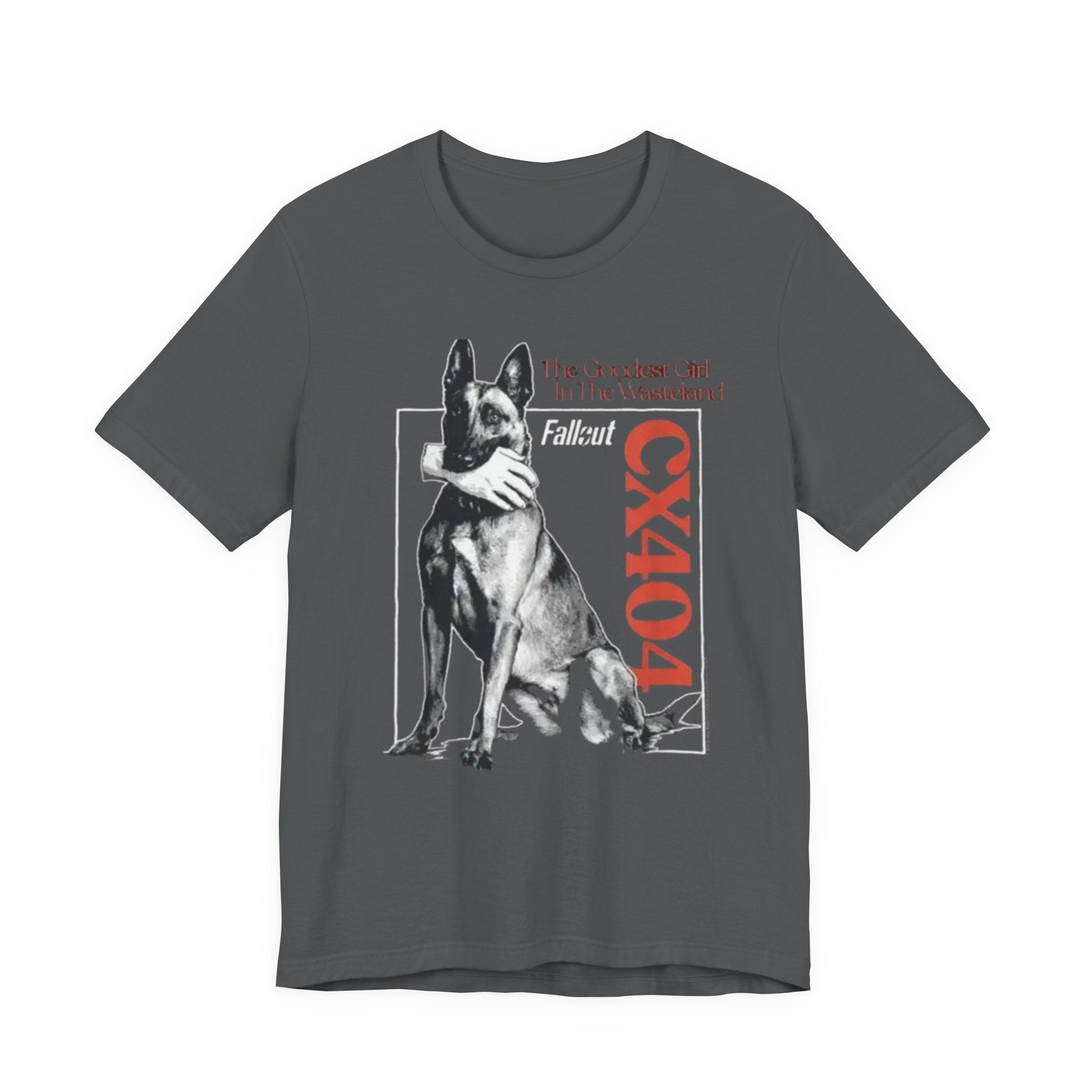 Fallout , Belgian Malinios Dog Protection Tee — Vintage German Shepherd 'CX404' Graphic T-Shirt