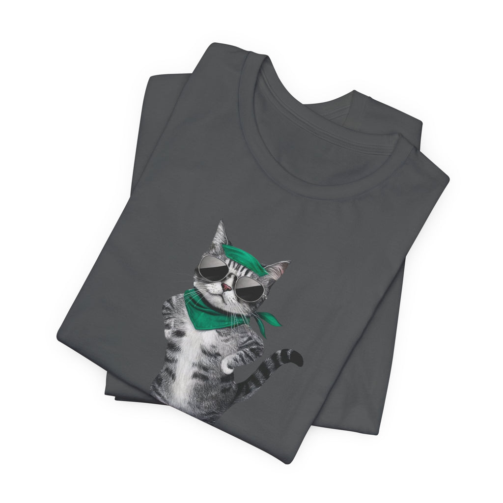 Skateboarding Cat Tee | Cool Cat on Skateboard Shirt