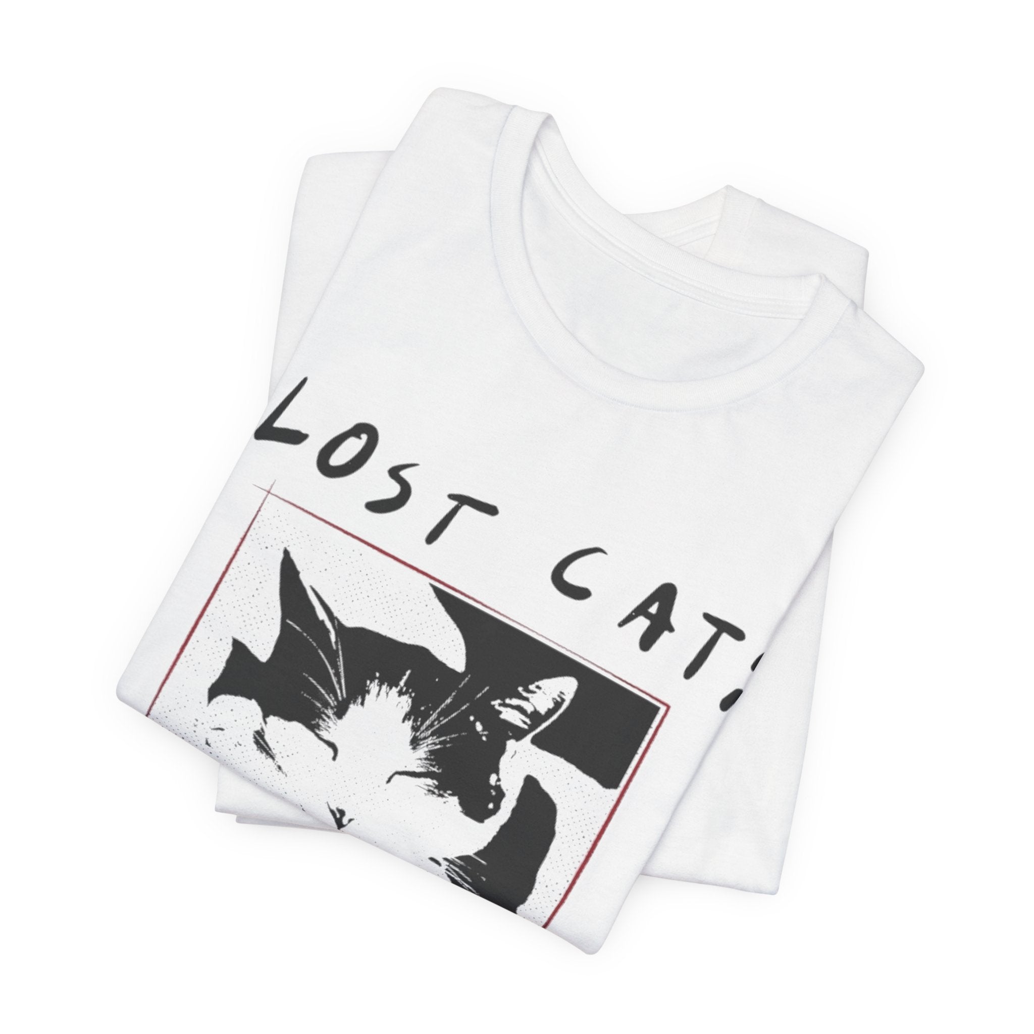 Lost Cat Poster Tee — Schrodinger Cat Graphic T-Shirt
