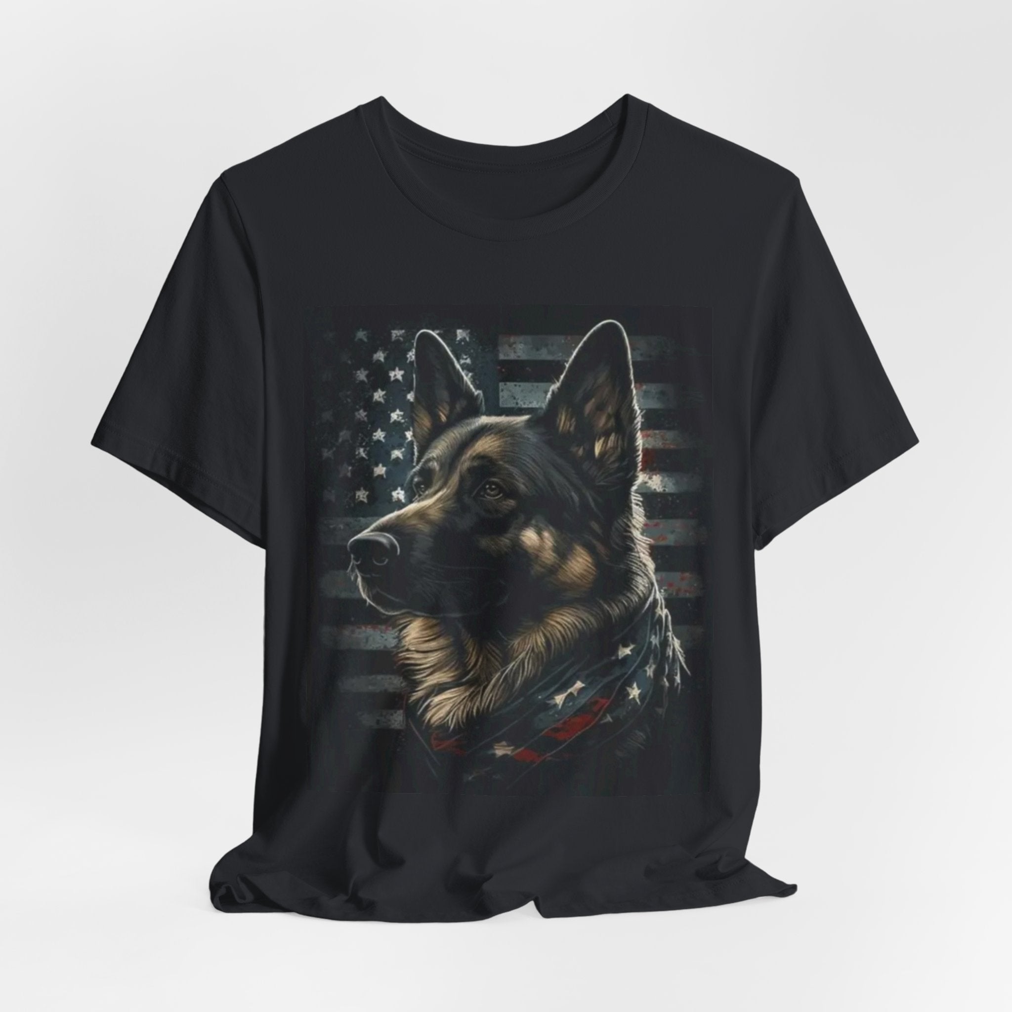 German Shepherd Patriotic Tee — Dog Lover American Flag Shirt