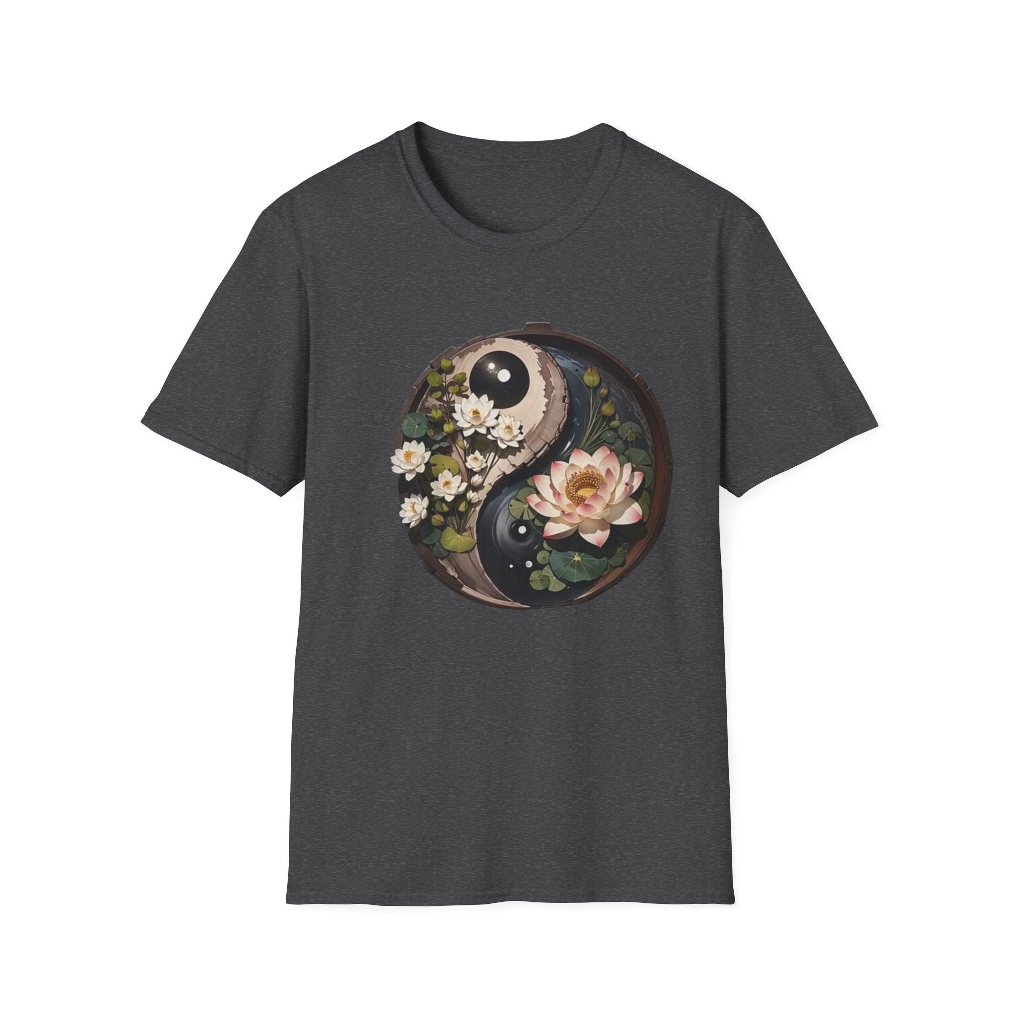 Floral Yin Yang T-Shirt — Botanical Balance Graphic Tee