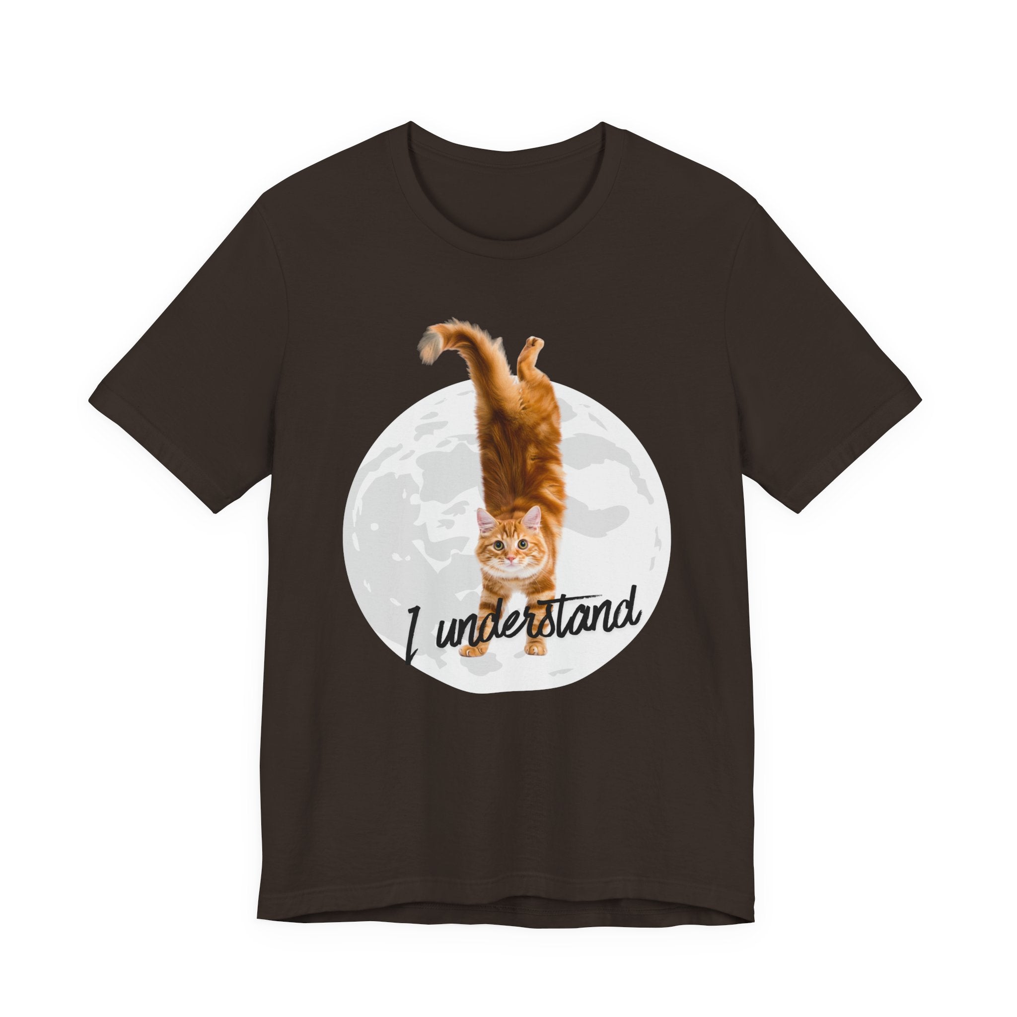 I Understand Cat Moon illustration tee | Ginger Cat, Moon Graphic Shirt