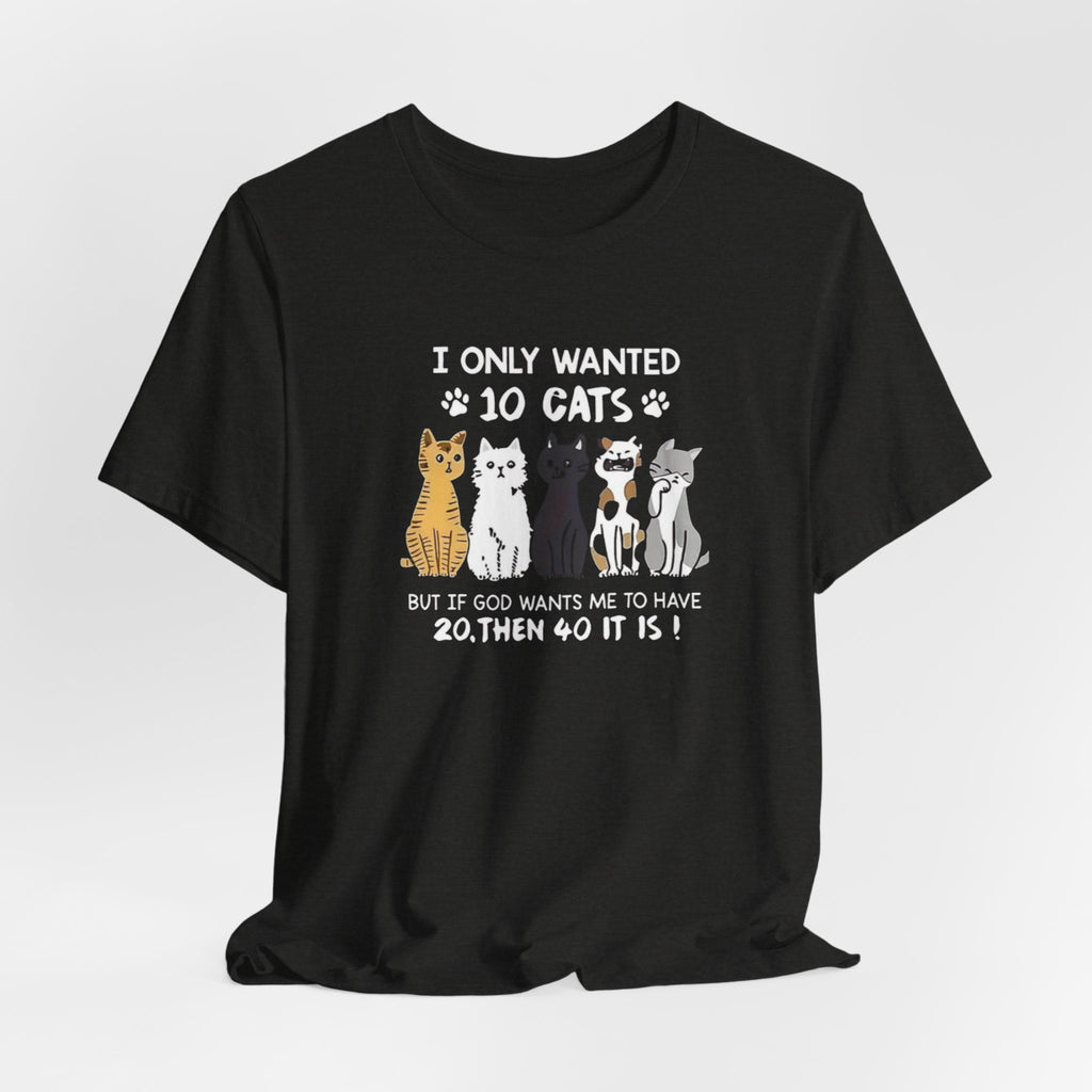 I Only Wanted 10 Cats tee | Cat Lover T-Shirt, Funny Cat Quote