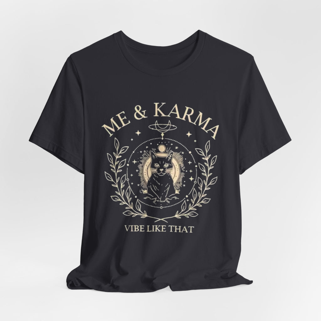 Karma Vibes Tee, Spiritual T-Shirt, Boho Shirt, Yoga Apparel, Gift for Her, Casual Fashion